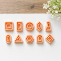 Geometric Donut Shapes Polymer Clay Cutter Bundle- 10 Pcs