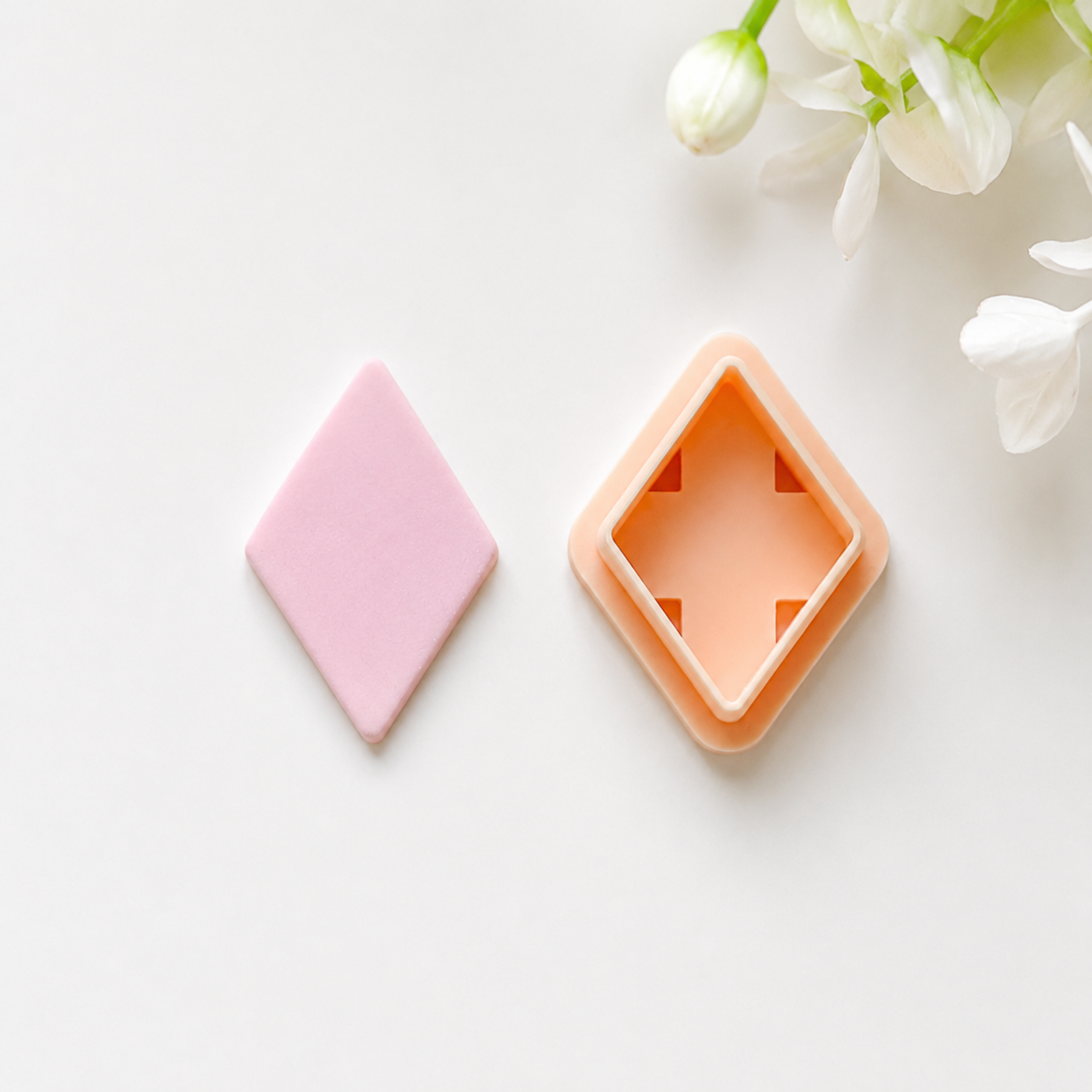 Rhombus Geometric Polymer Clay Cutter- Basic Shape Cutter
