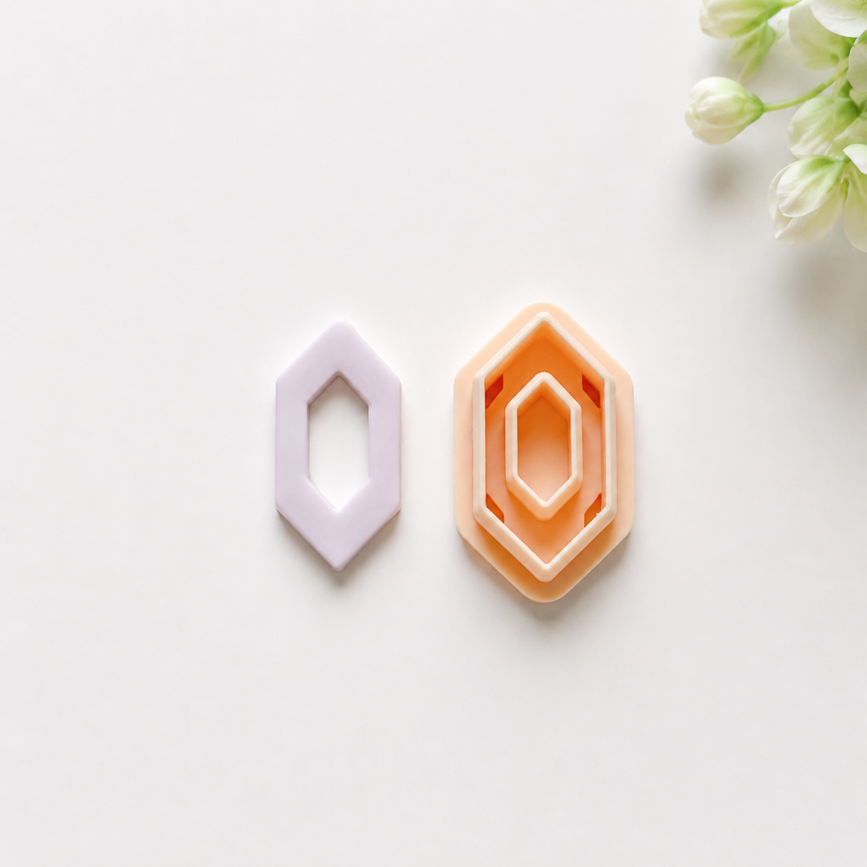 Diamond Donut Geometric Polymer Clay Cutter