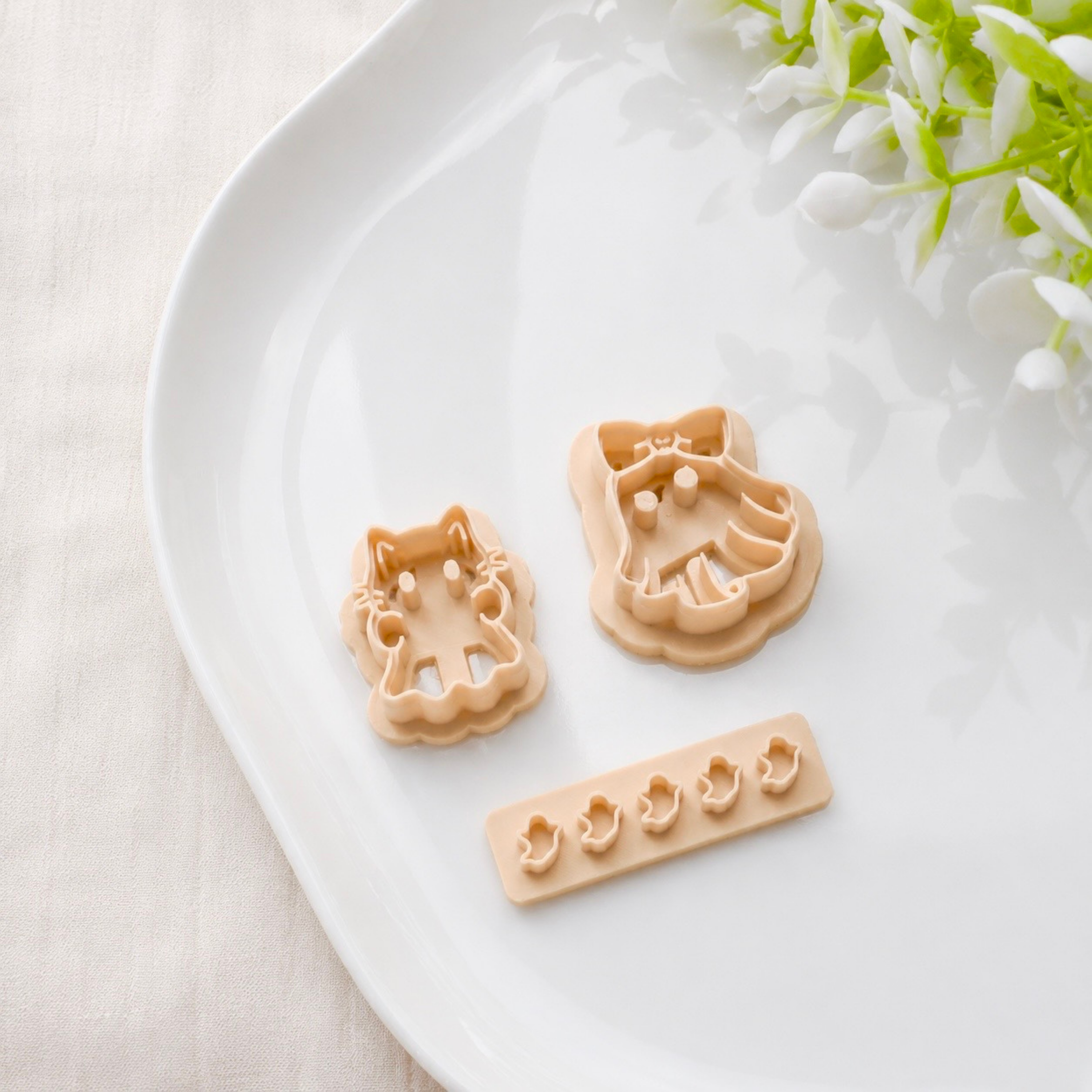 Ghost Polymer Clay Halloween Cutter Set