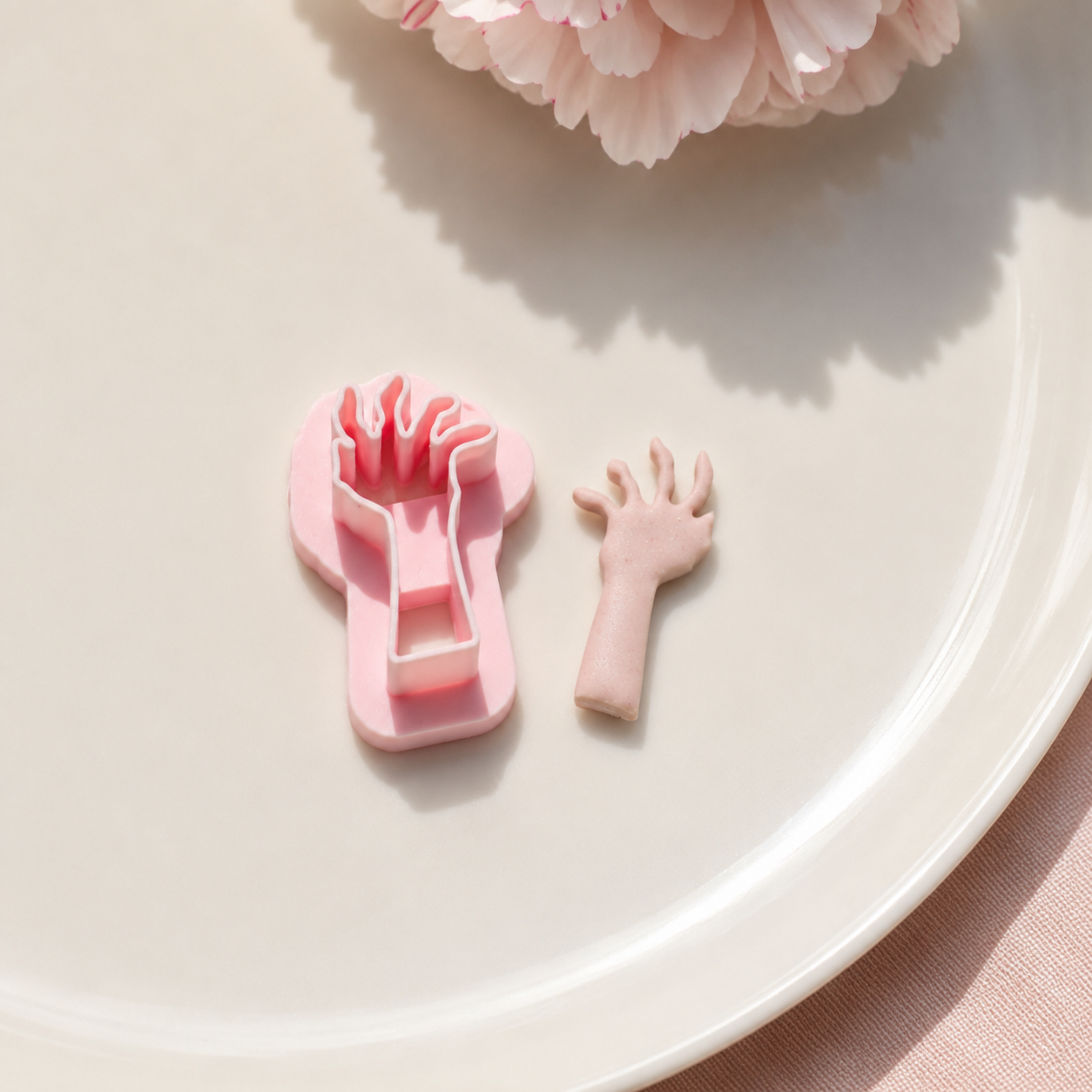 Skull & Zombie Hand Polymer Clay Halloween Cutter