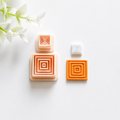 Art Deco Square Polymer Clay Cutter Set- 2 Pieces