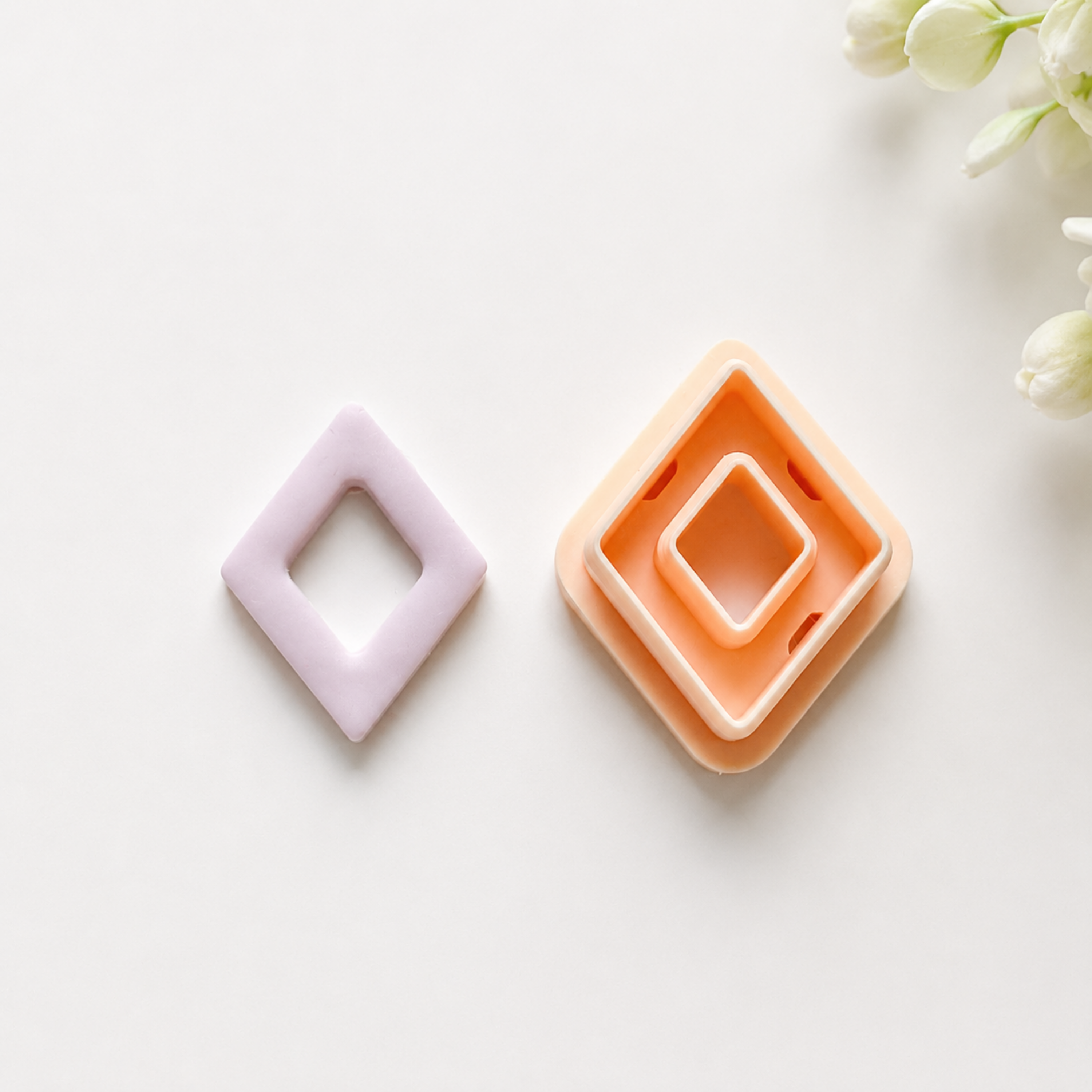Rhombus Donut Geometric Shape Basic Polymer Clay Cutter