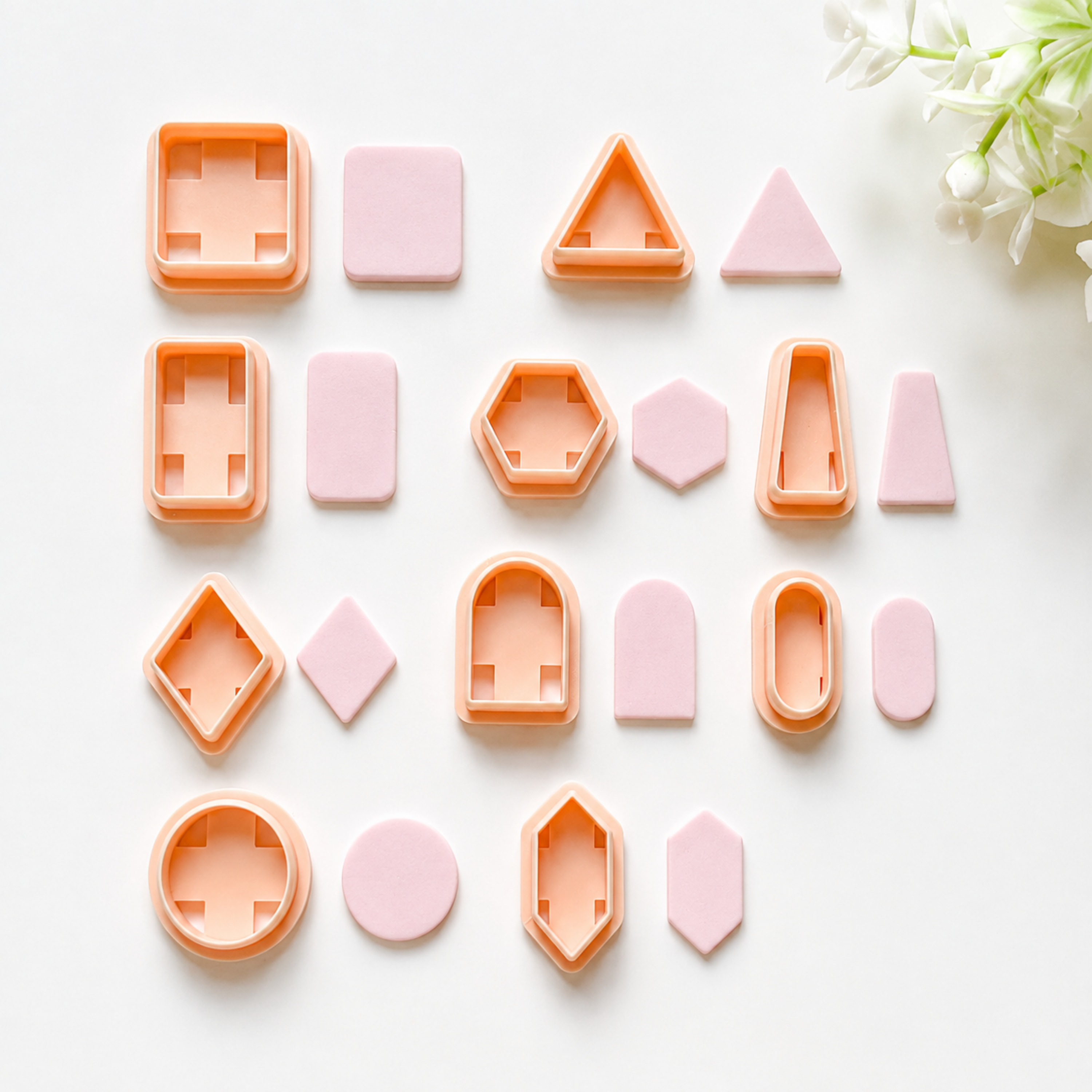 Basic Shapes Polymer Clay Cutter Set- 20 Pcs