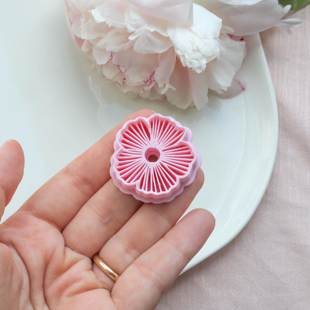 Romantic Flower Polymer Clay Earring Cutter