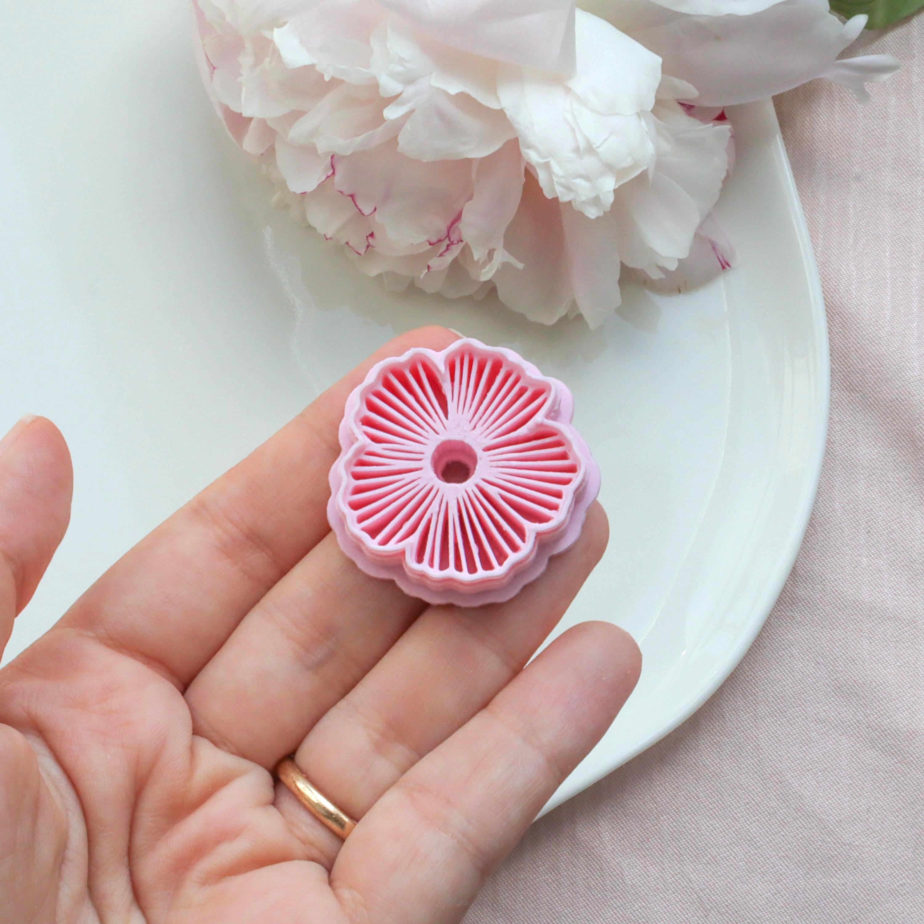 Romantic Flower Polymer Clay Earring Cutter