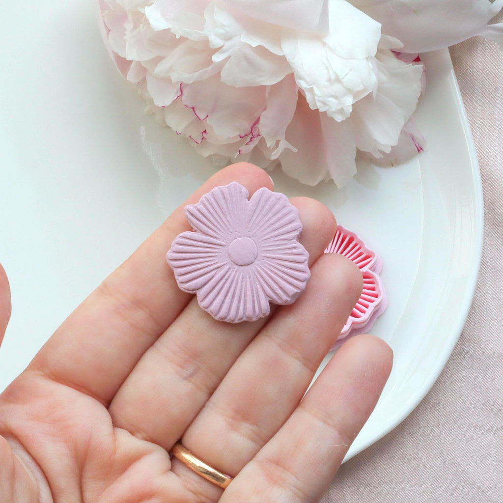 Romantic Flower Polymer Clay Earring Cutter