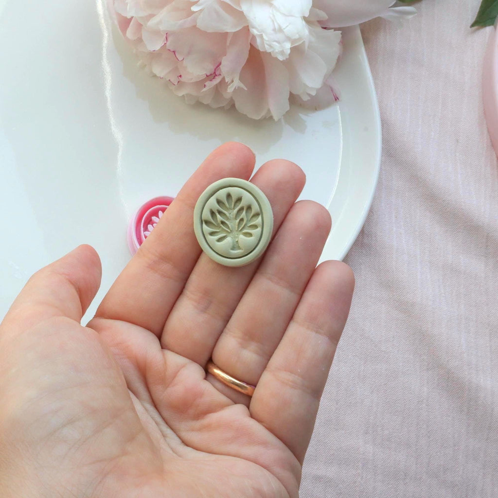 Tree of Life Imprinted Polymer Clay Earring Cutter