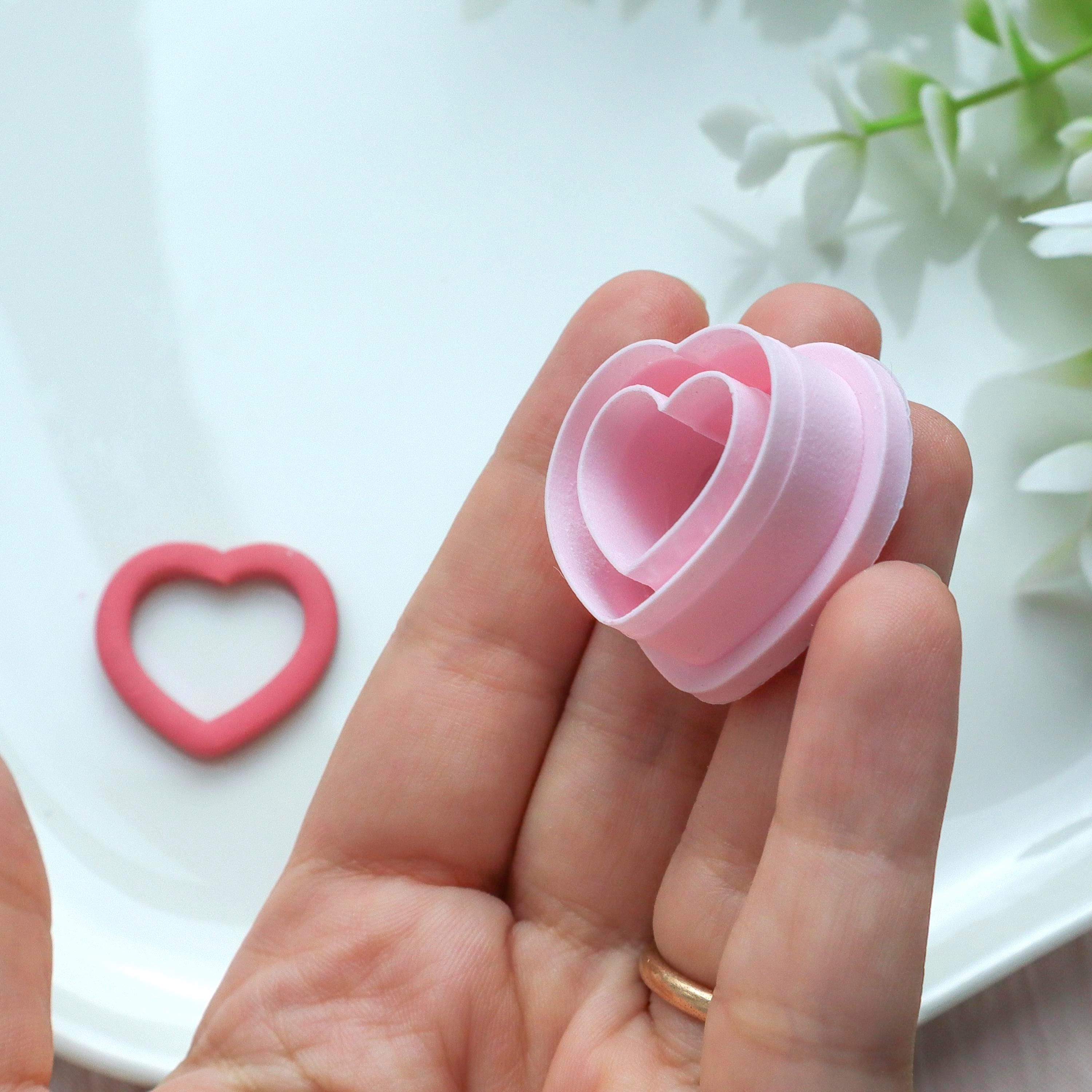 Thin Heart Outline Polymer Clay Cutter