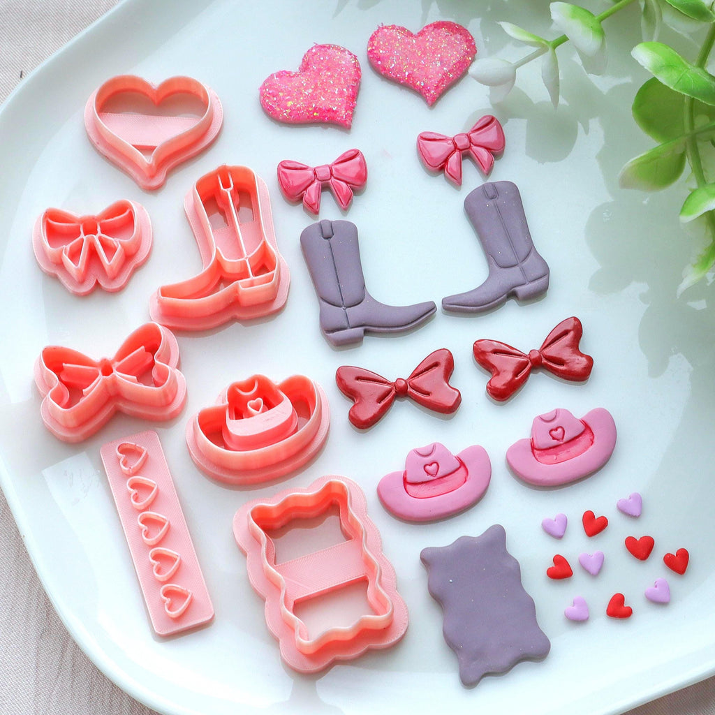Bubble Heart Polymer Clay Earring Cutter
