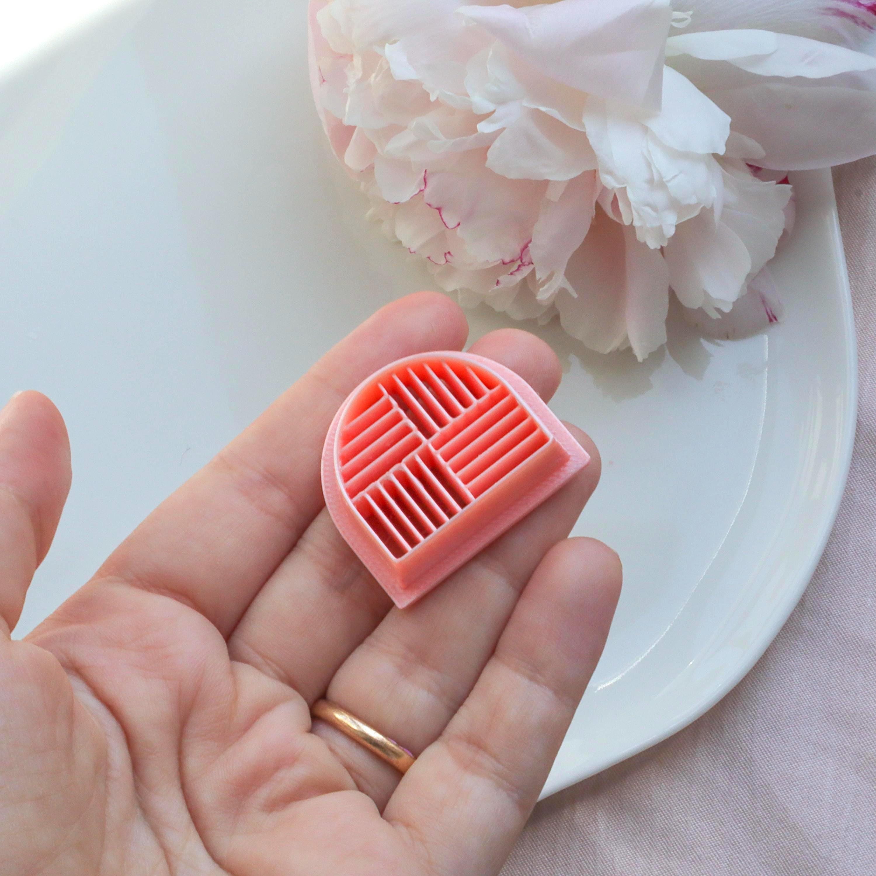 Line Textured Arch Polymer Clay Earring Cutter