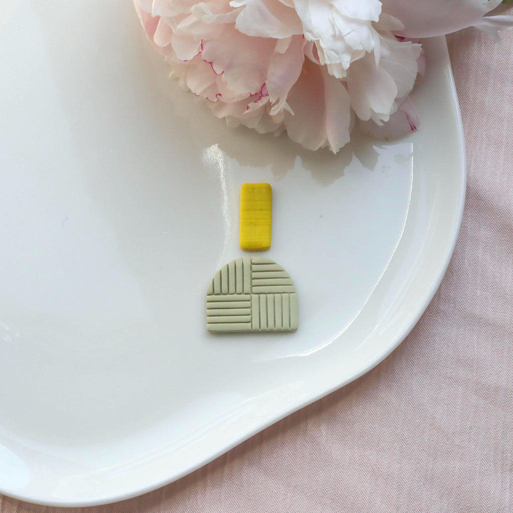 Line Textured Arch Polymer Clay Earring Cutter