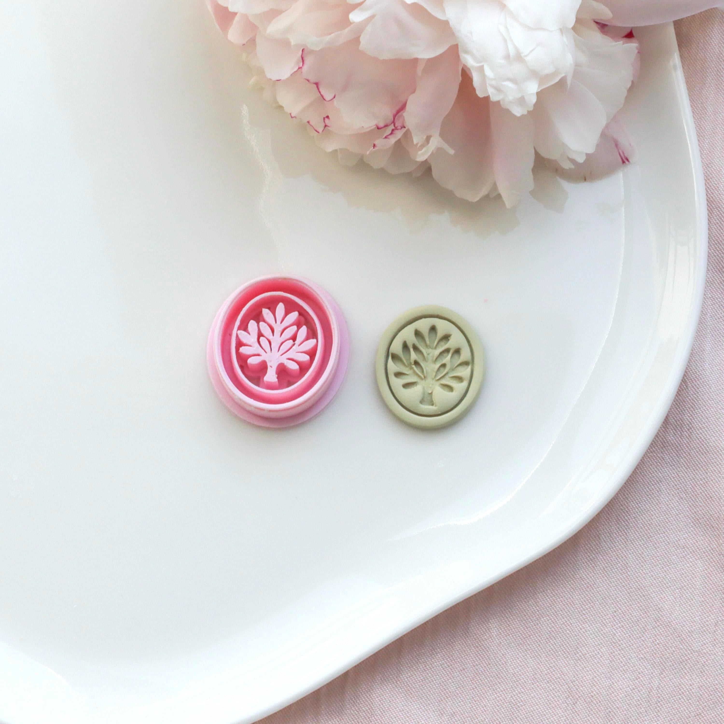 Tree of Life Imprinted Polymer Clay Earring Cutter
