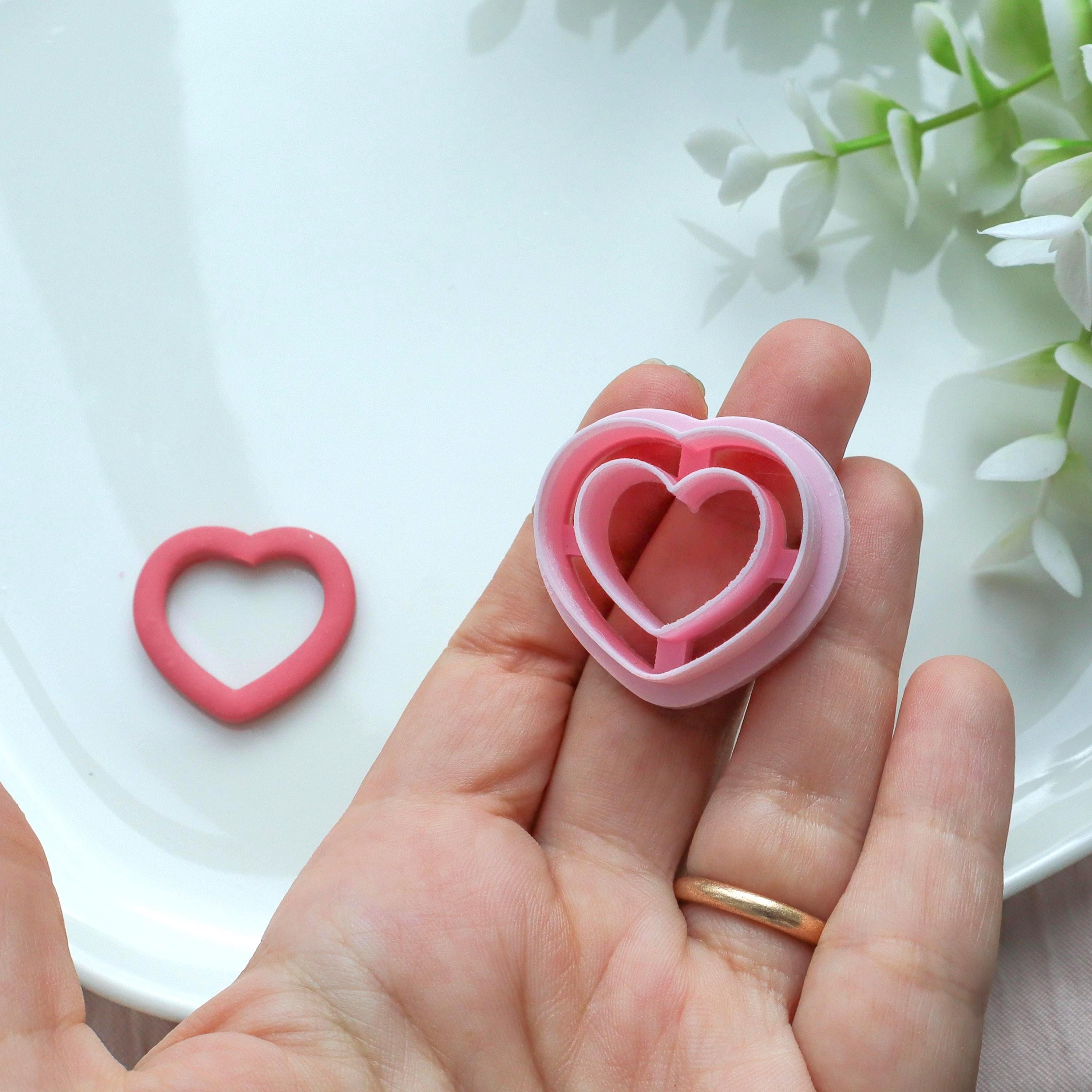 Thin Heart Outline Polymer Clay Cutter
