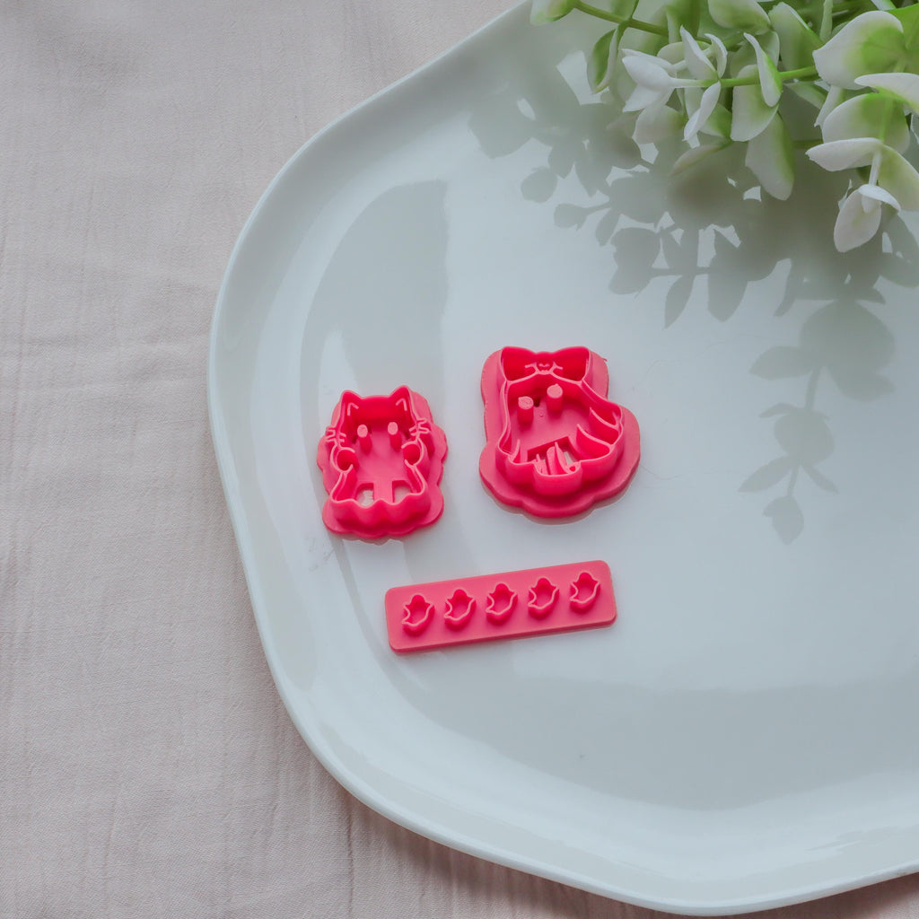 Ghost Polymer Clay Halloween Cutter Set