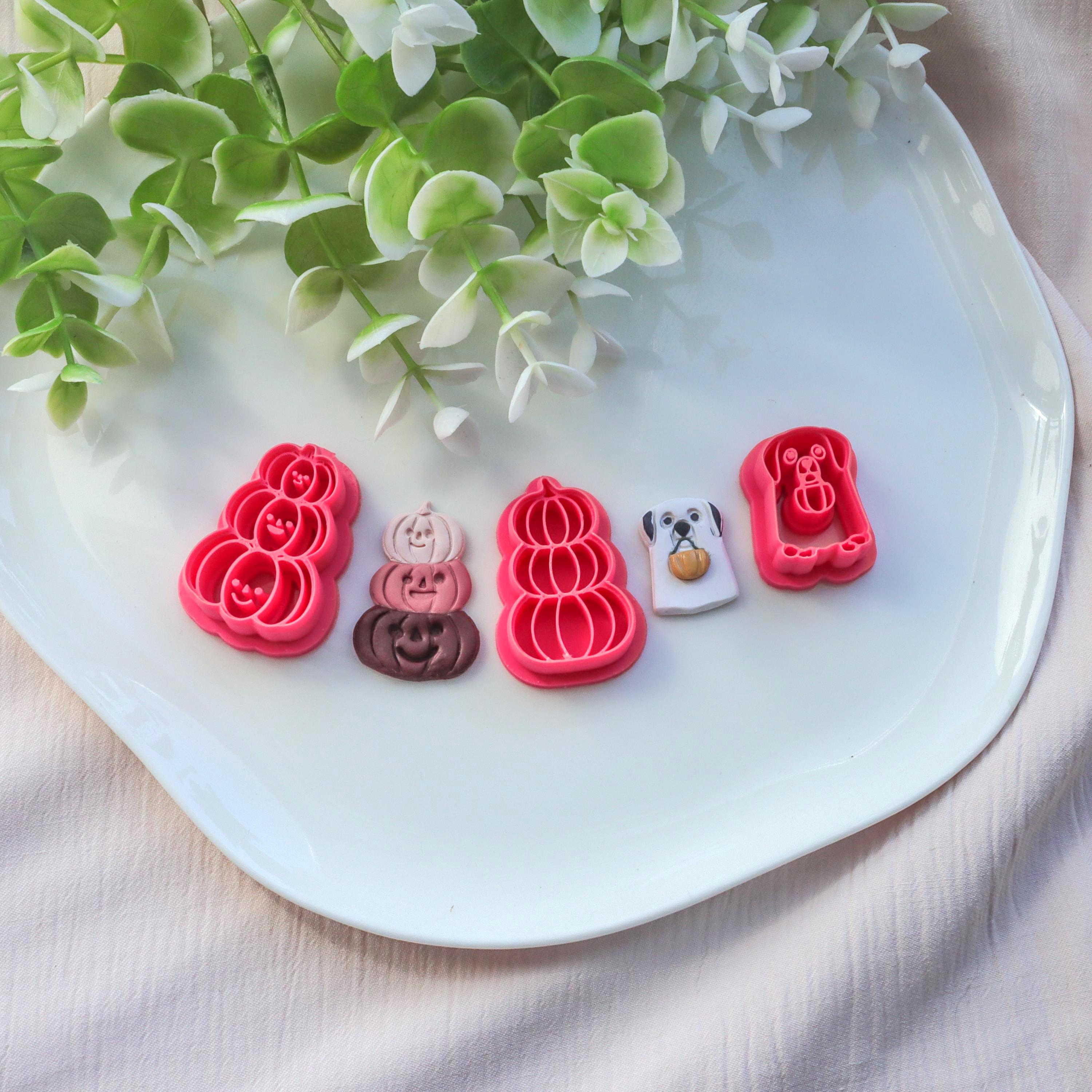 Triple Pumpkin Polymer Clay Halloween Cutter