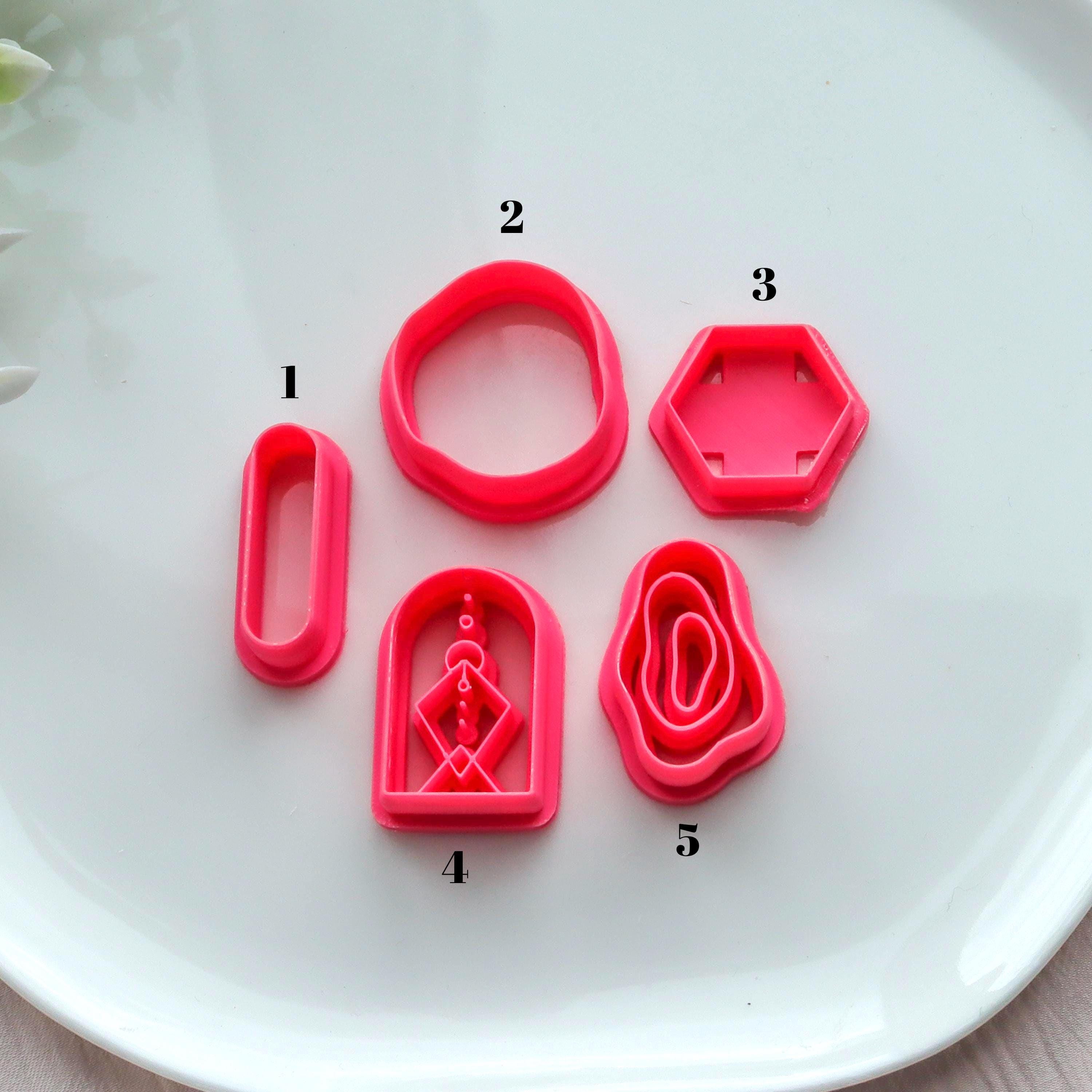 Boho Polymer Clay Earring Cutter Set - 5 pcs