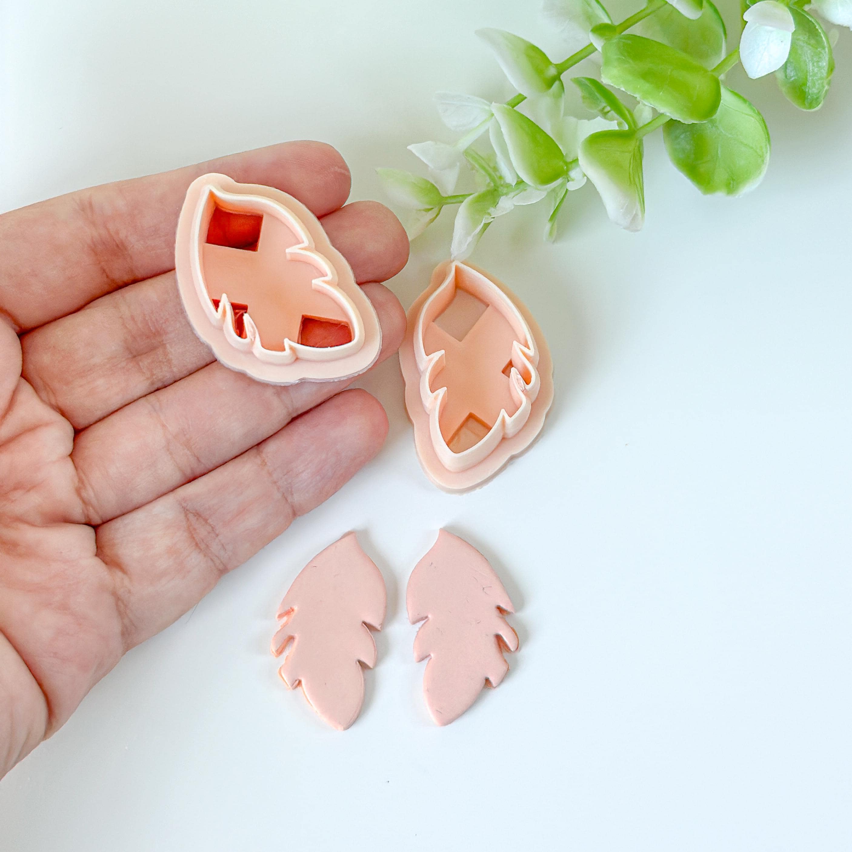 Feather Polymer Clay Earring Cutter