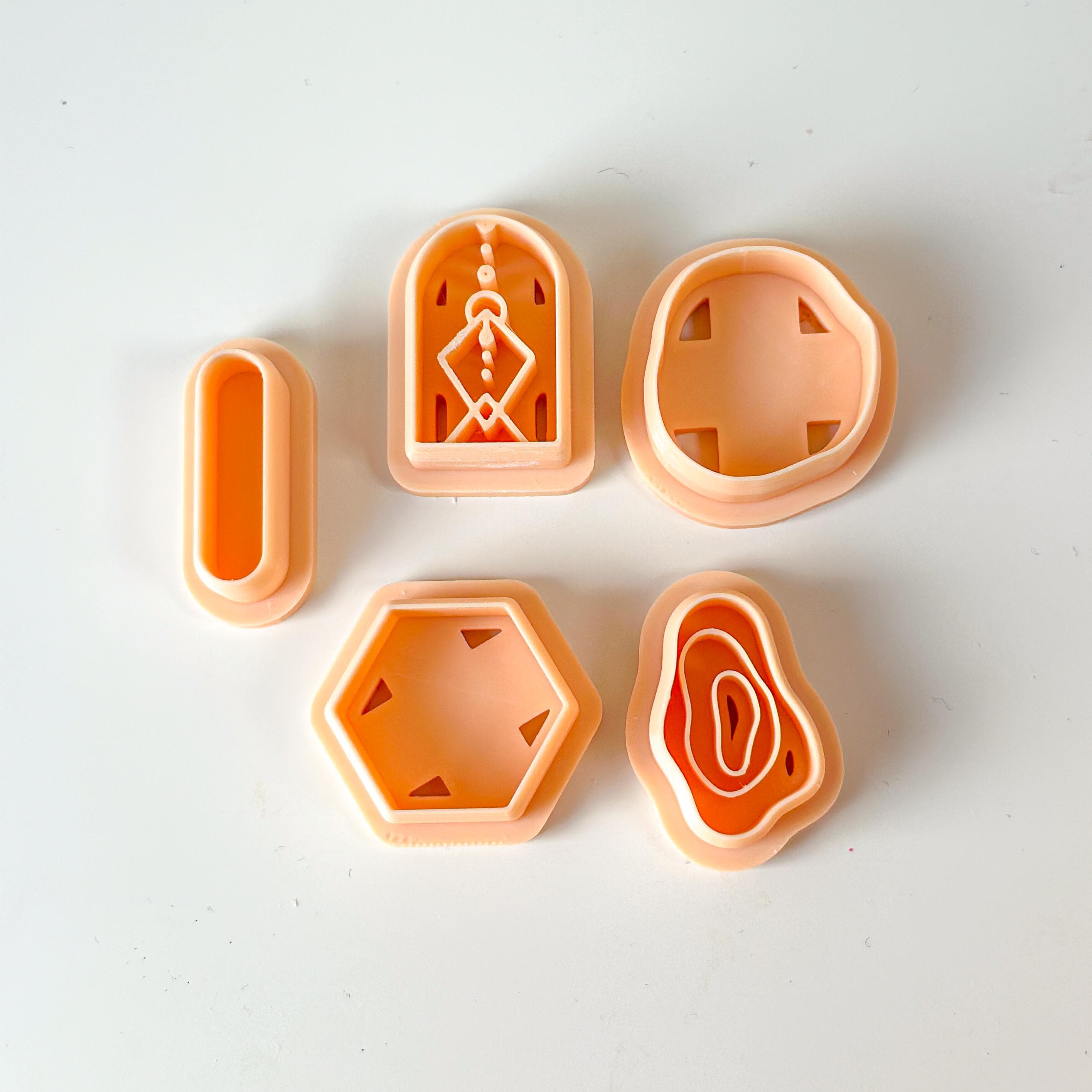 Boho Polymer Clay Earring Cutter Set - 5 pcs