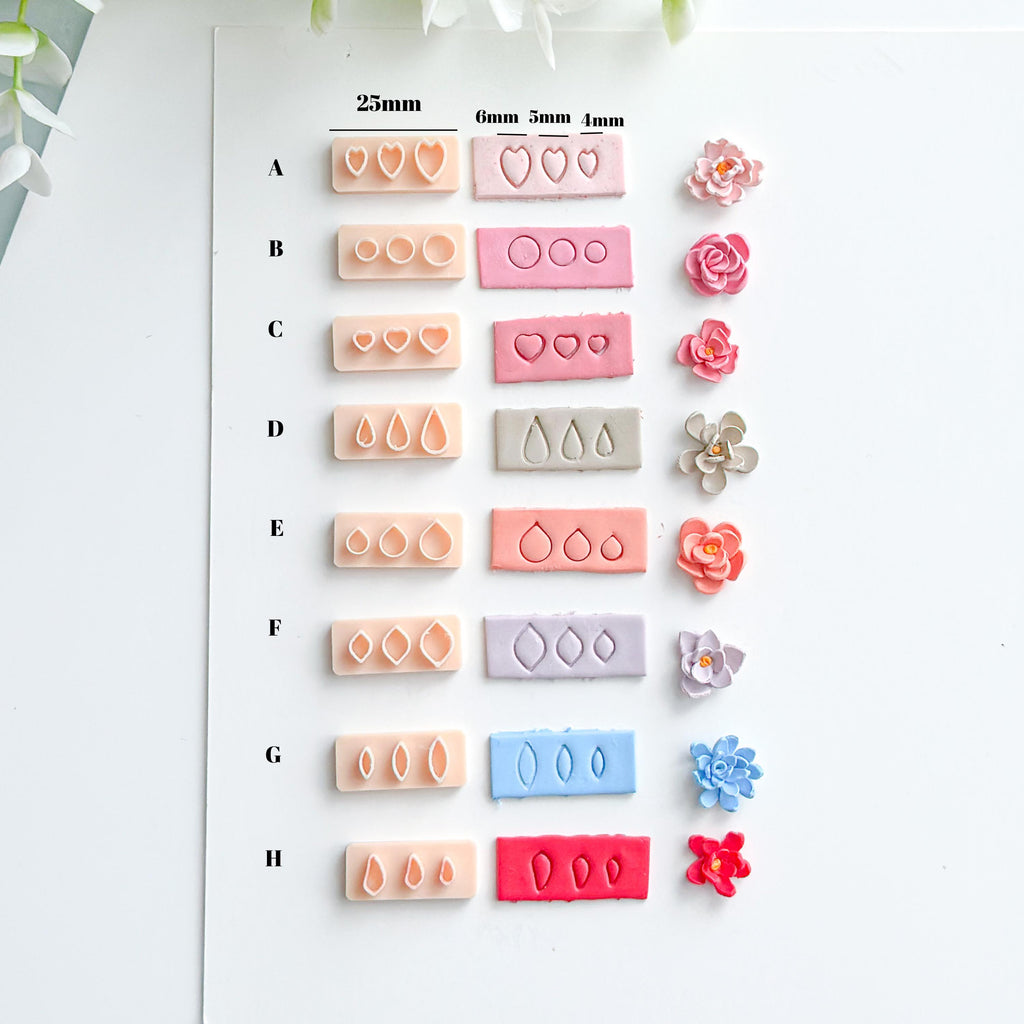 8 Shapes Floral Clay Cutter Set