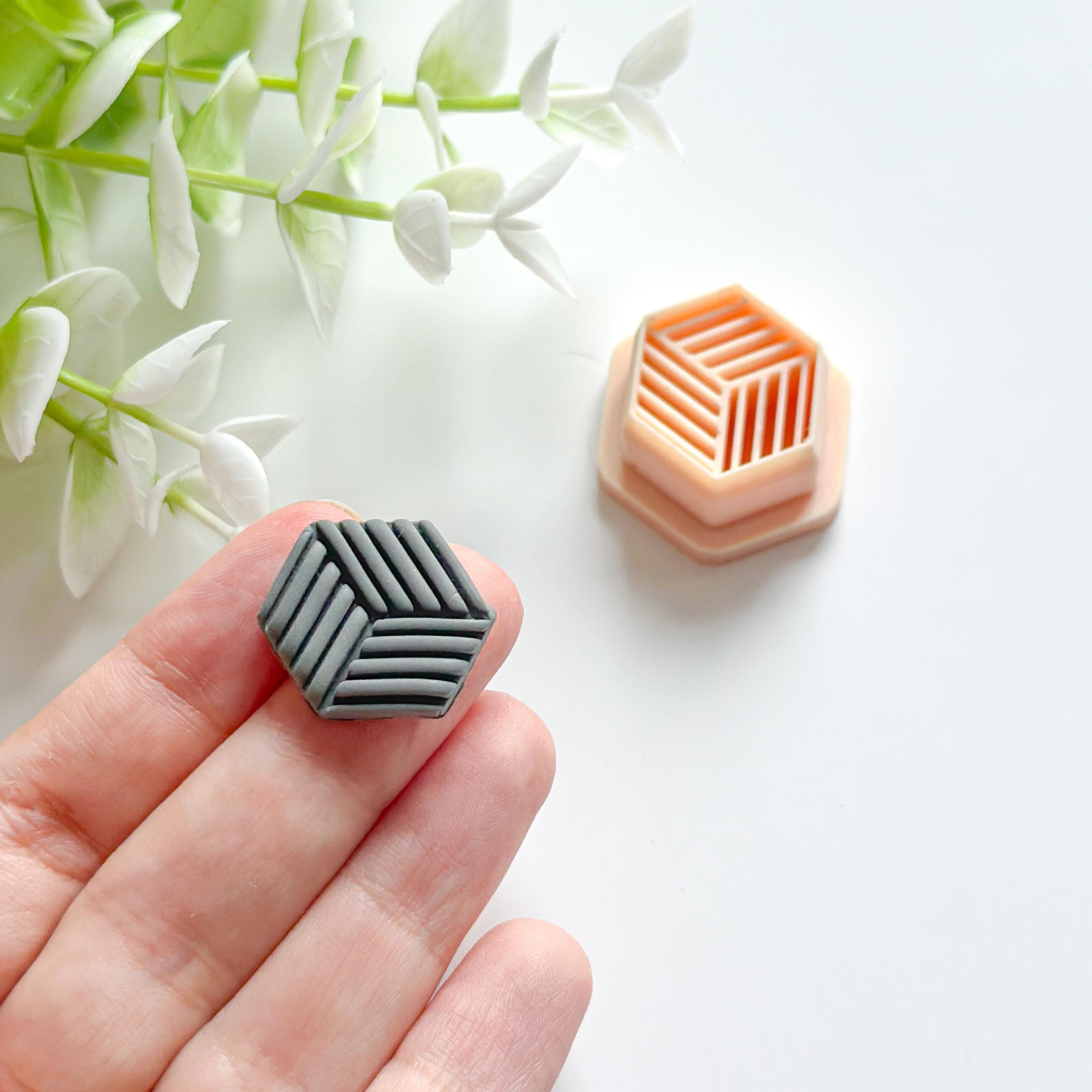 Art Deco Textured  Polymer Clay Earring Cutter