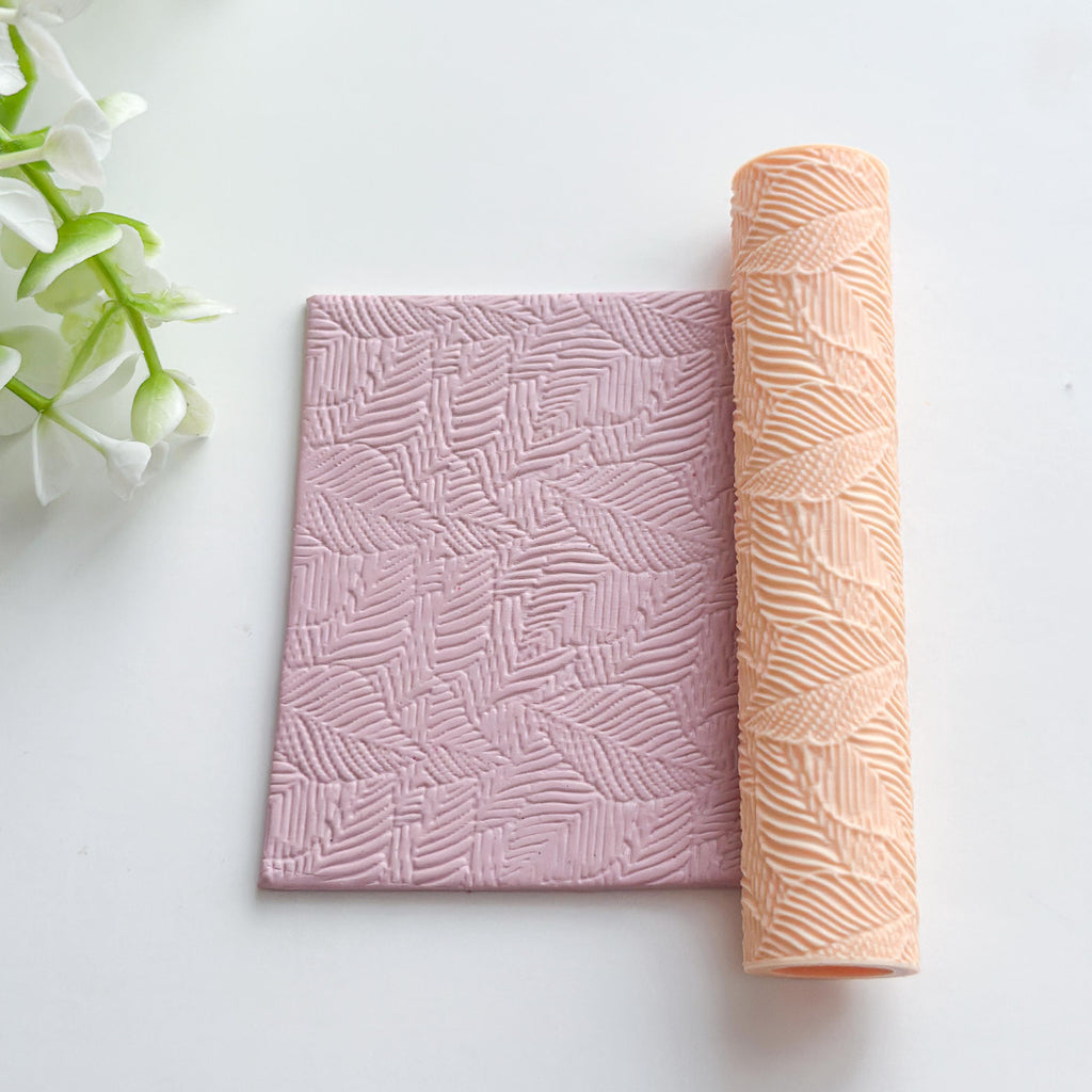 Leaf Polymer Clay Texture Roller Tool – 10cm