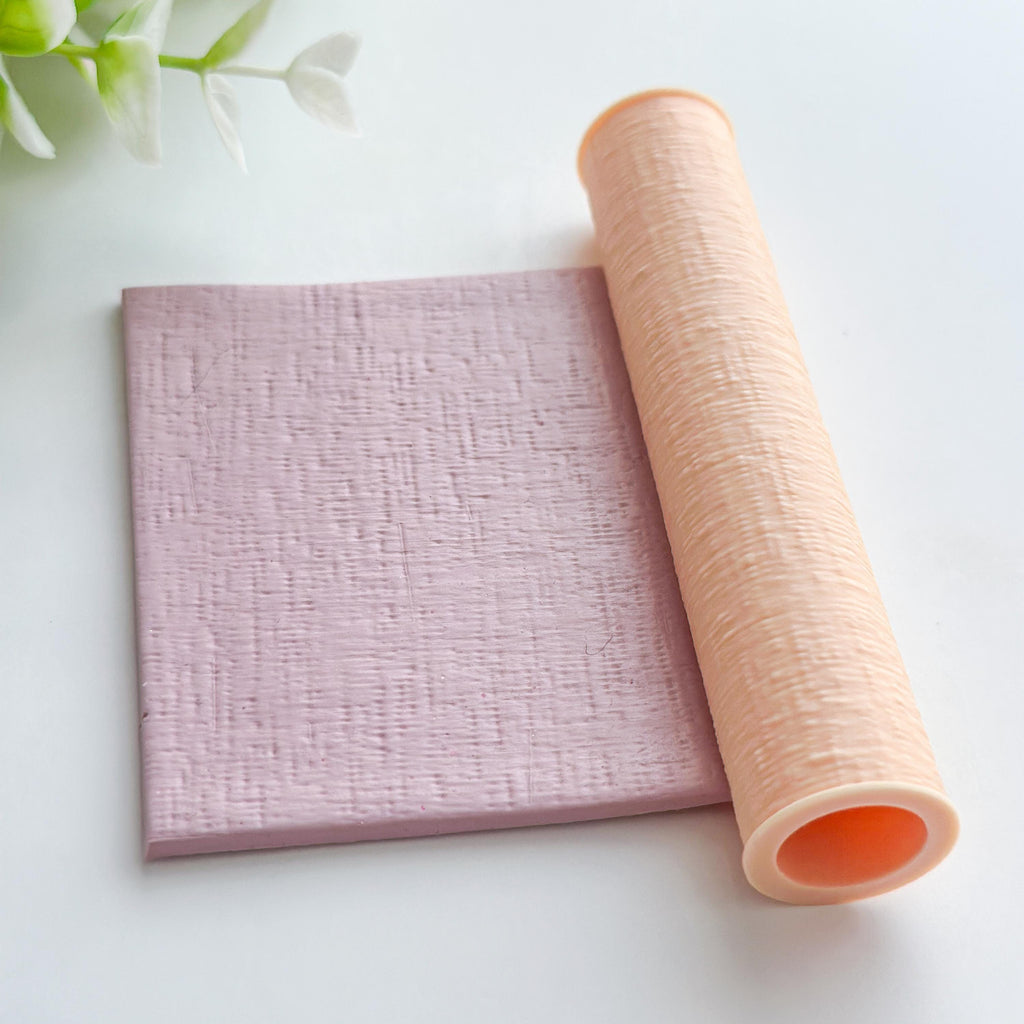 Textile Polymer Clay Texture Roller Tool – 10cm