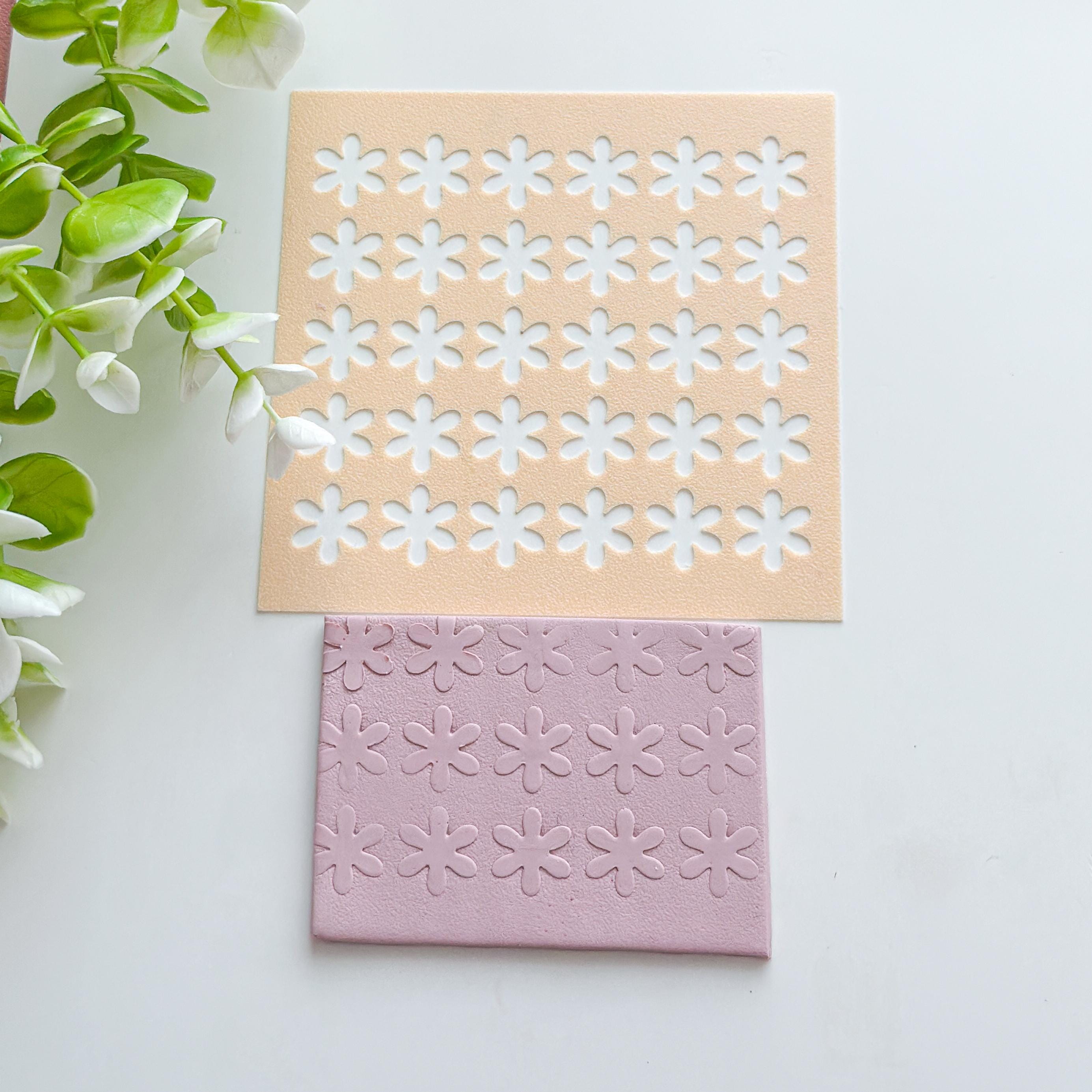 Floral Texture Stencil – 10x10cm