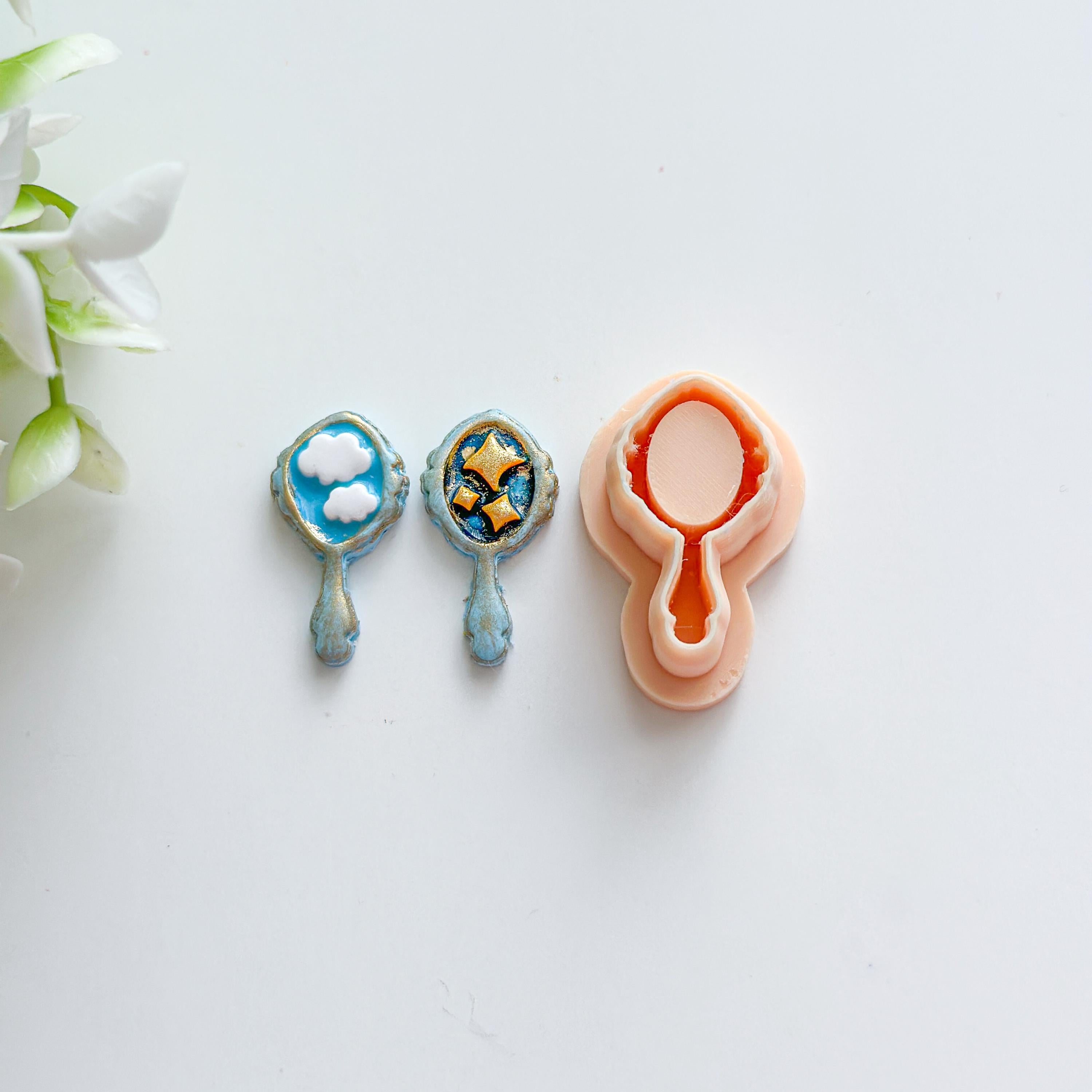 Whimsical Mirror Polymer Clay Earring Cutter Set – 3 Pcs
