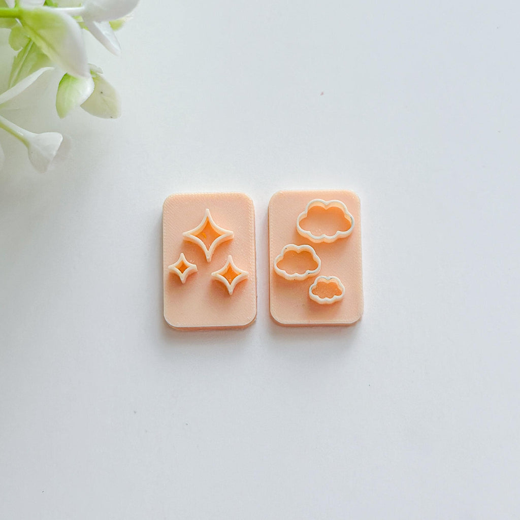 Whimsical Mirror Polymer Clay Earring Cutter Set – 3 Pcs