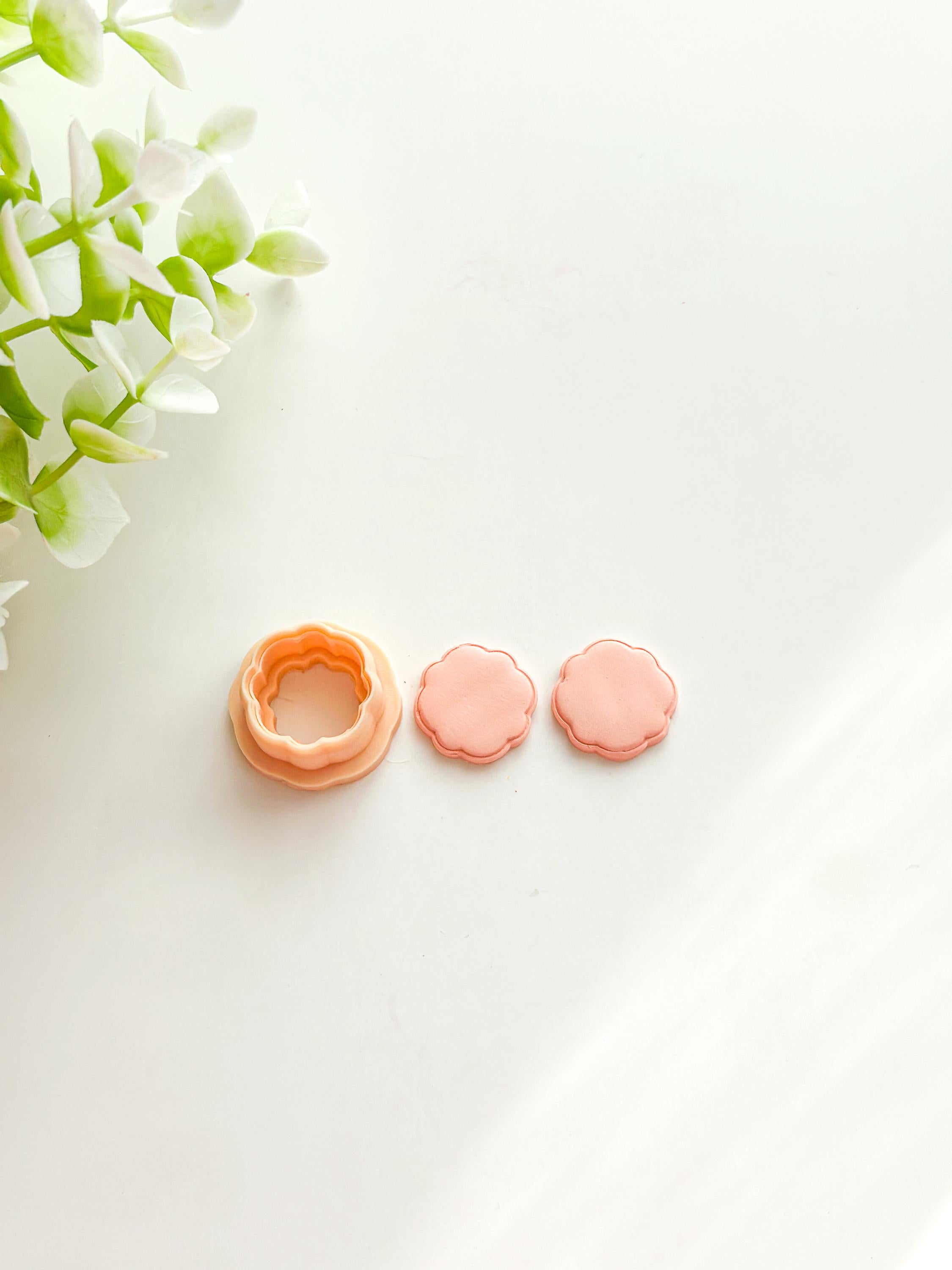 Mini Lady Bug and Daffodil Flower Polymer Clay Cutter Set - 3 Pcs