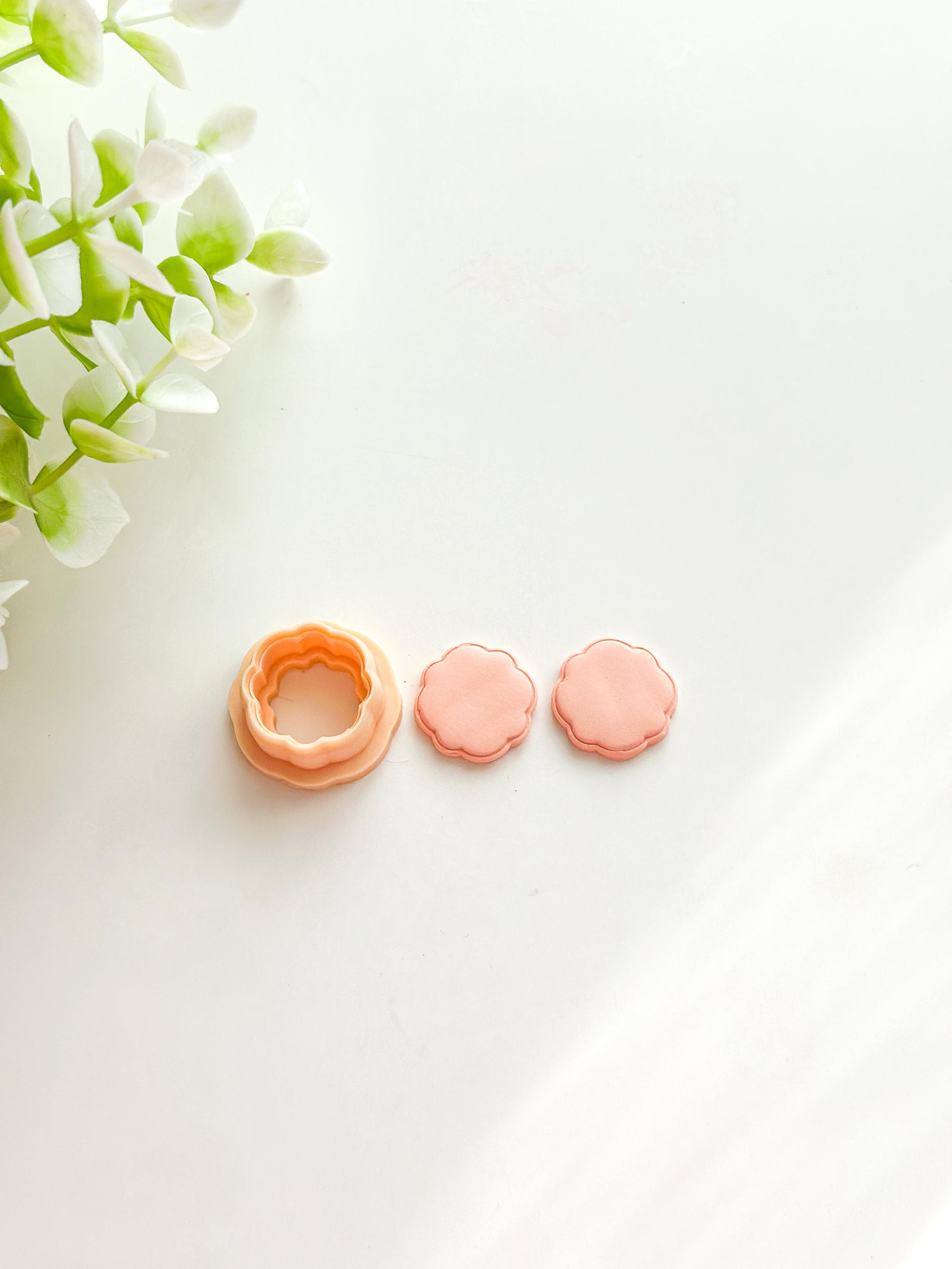 Lotus Flower Polymer Clay Earring Cutter Set – 2 Pieces