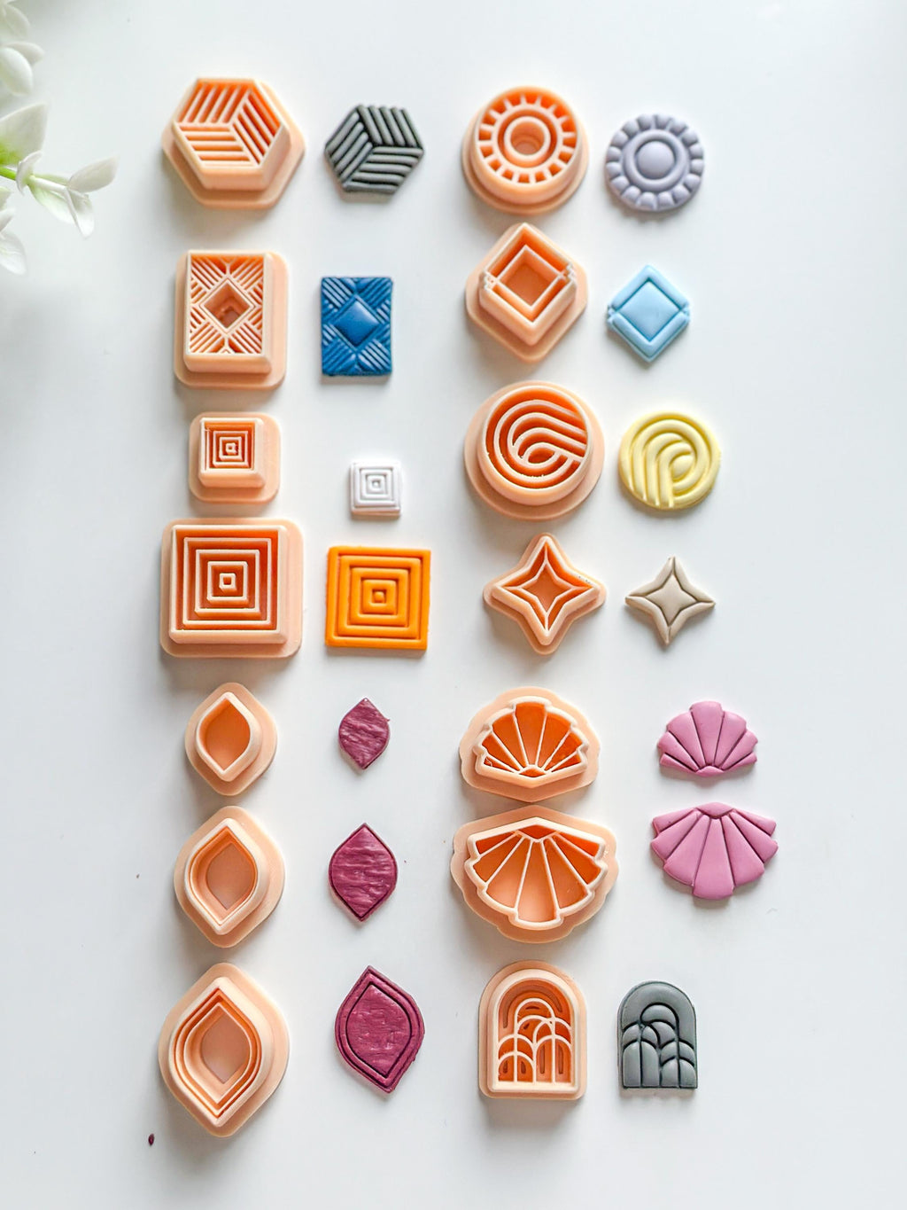 Arch Art Deco Textured Polymer Clay Earring Cutter