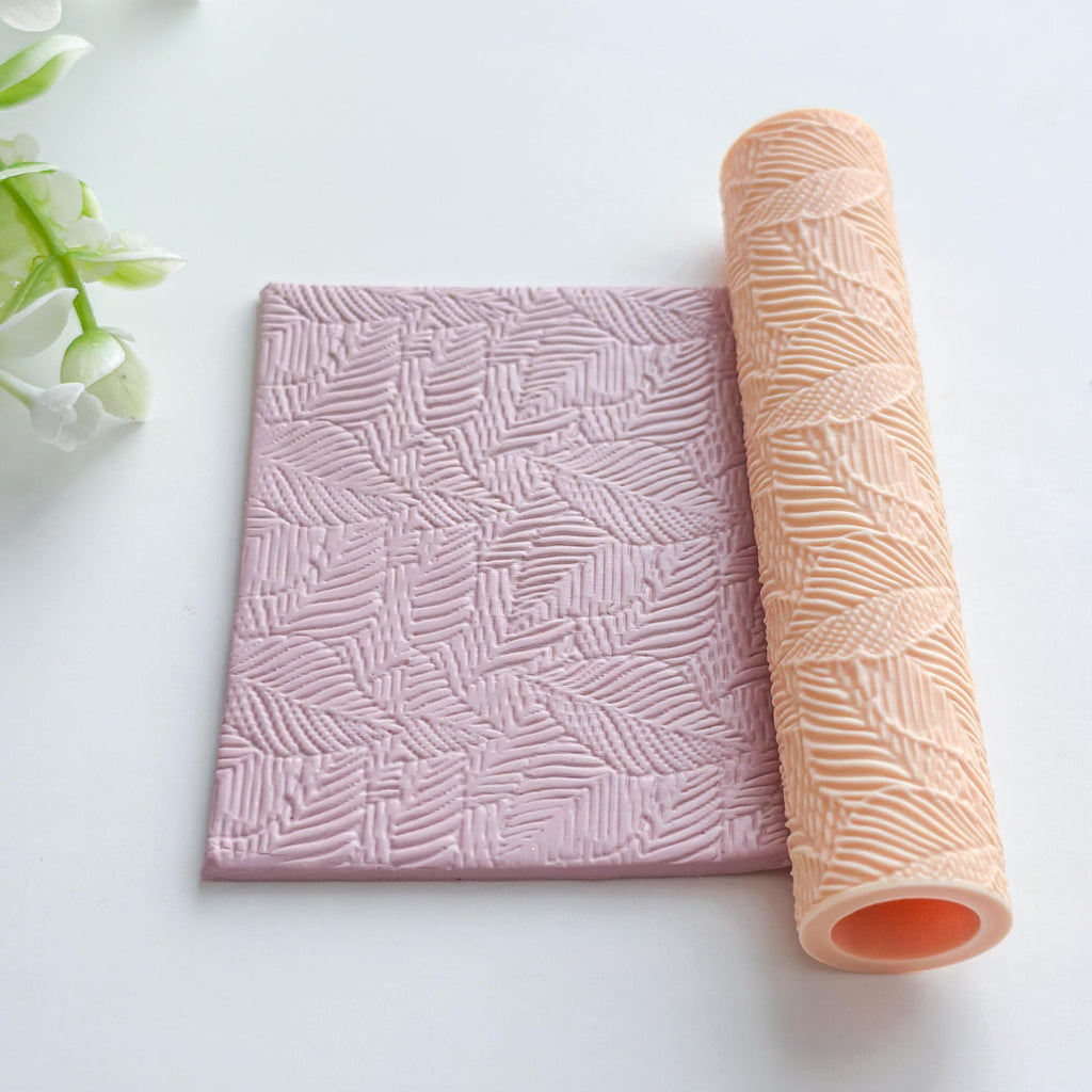 Leaf Polymer Clay Texture Roller Tool – 10cm