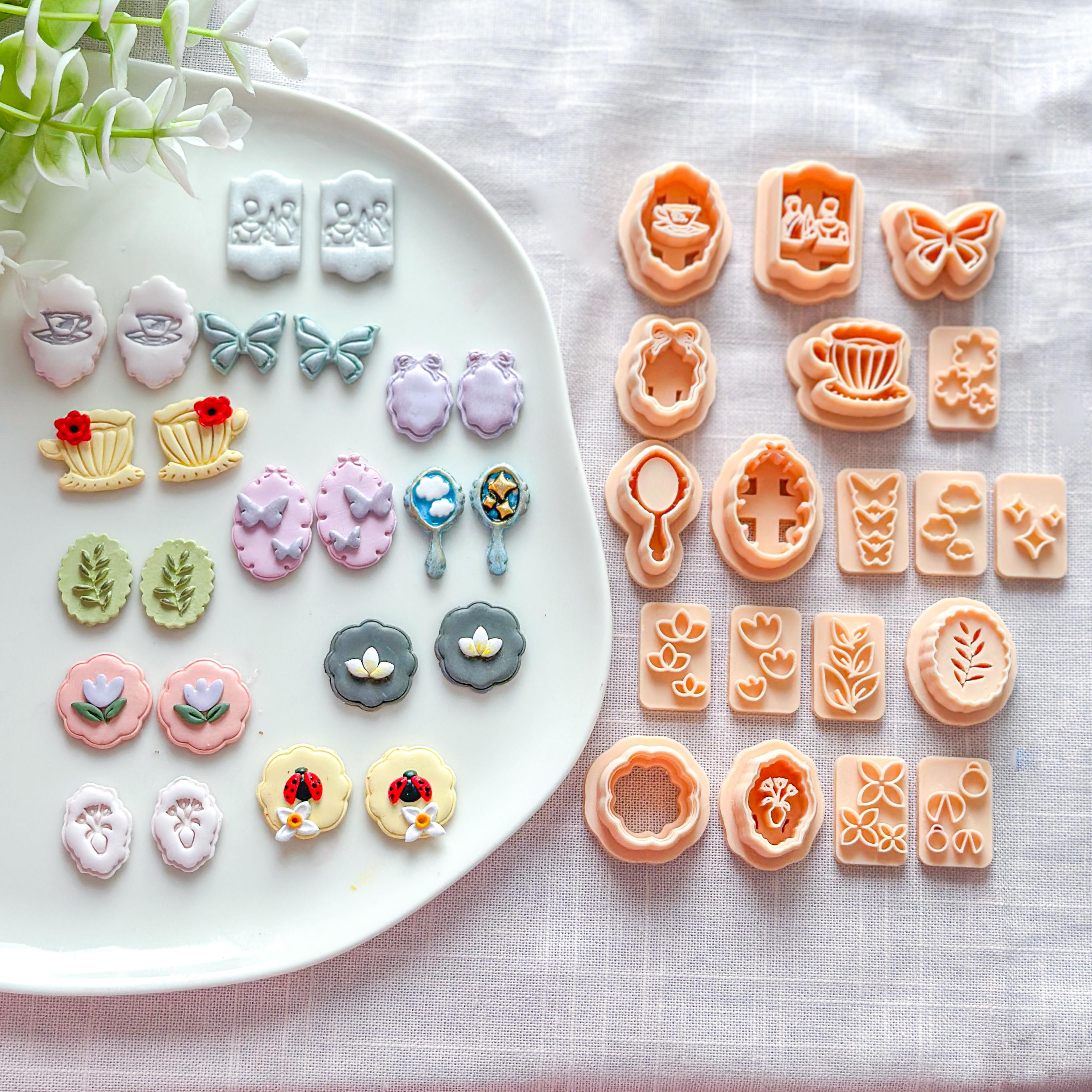 Leaf Embossed Polymer Clay Cutter