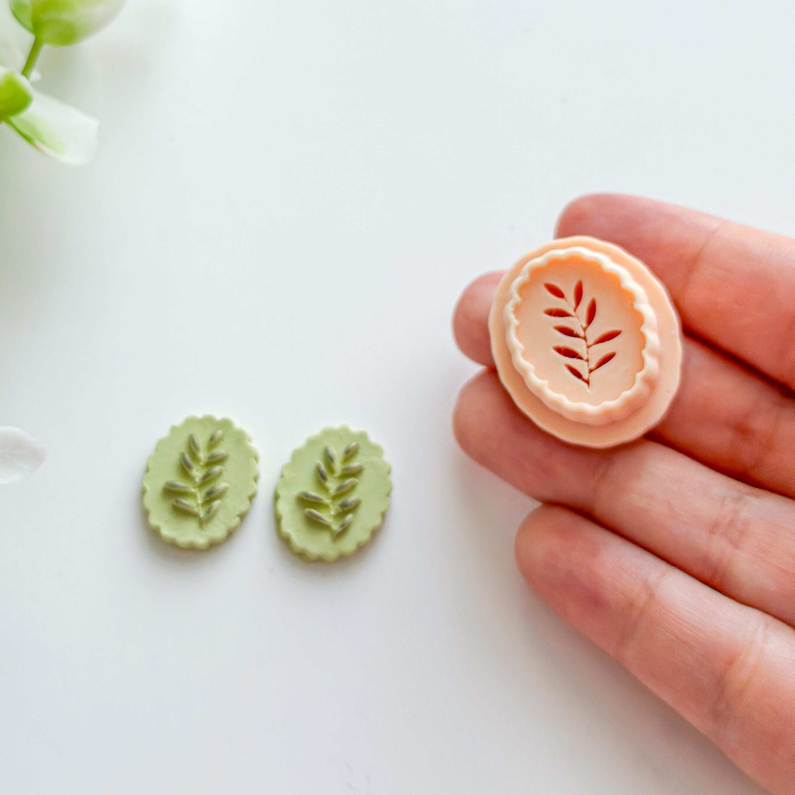 Leaf Embossed Polymer Clay Cutter