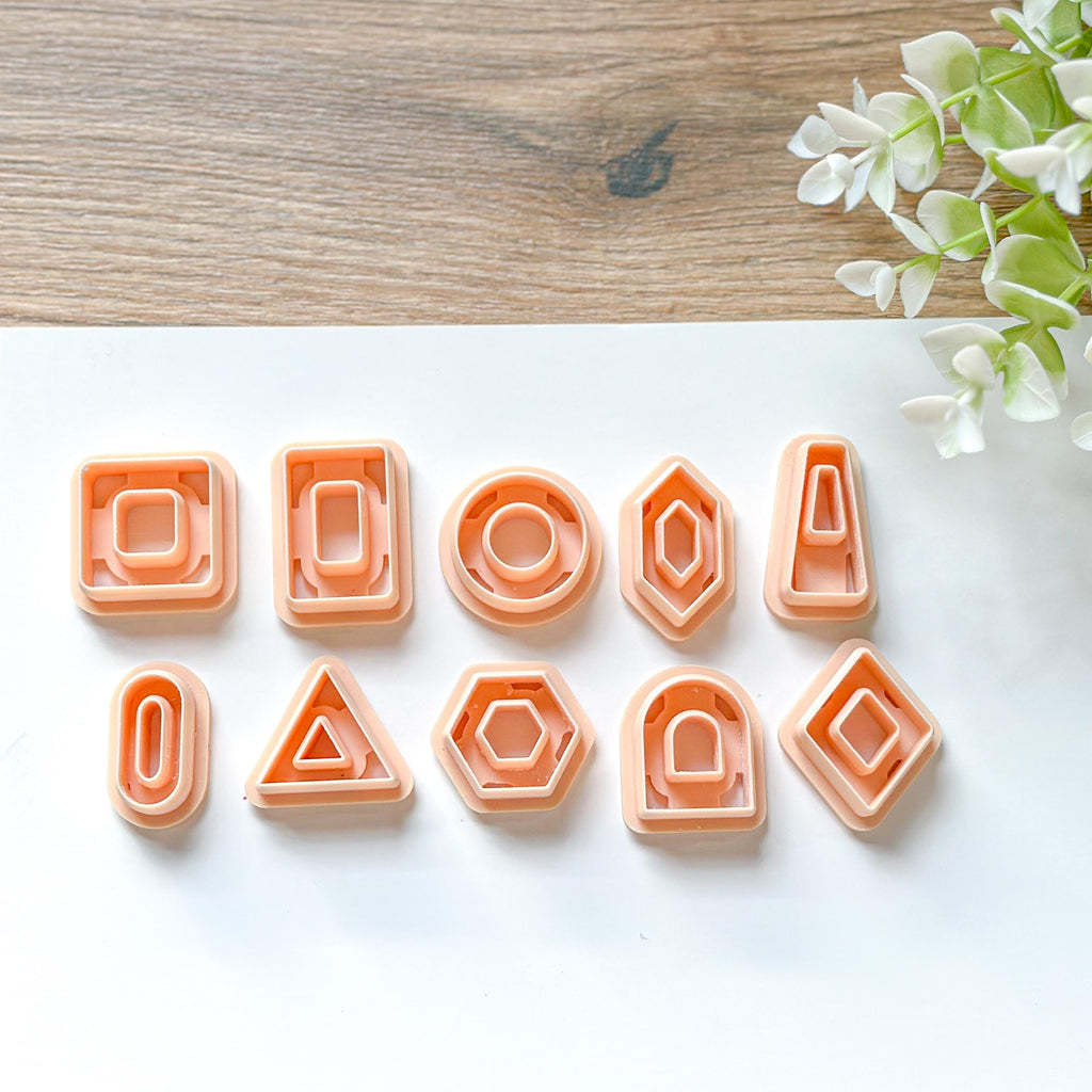 Rounded Square Donut Geometric Polymer Clay Cutter