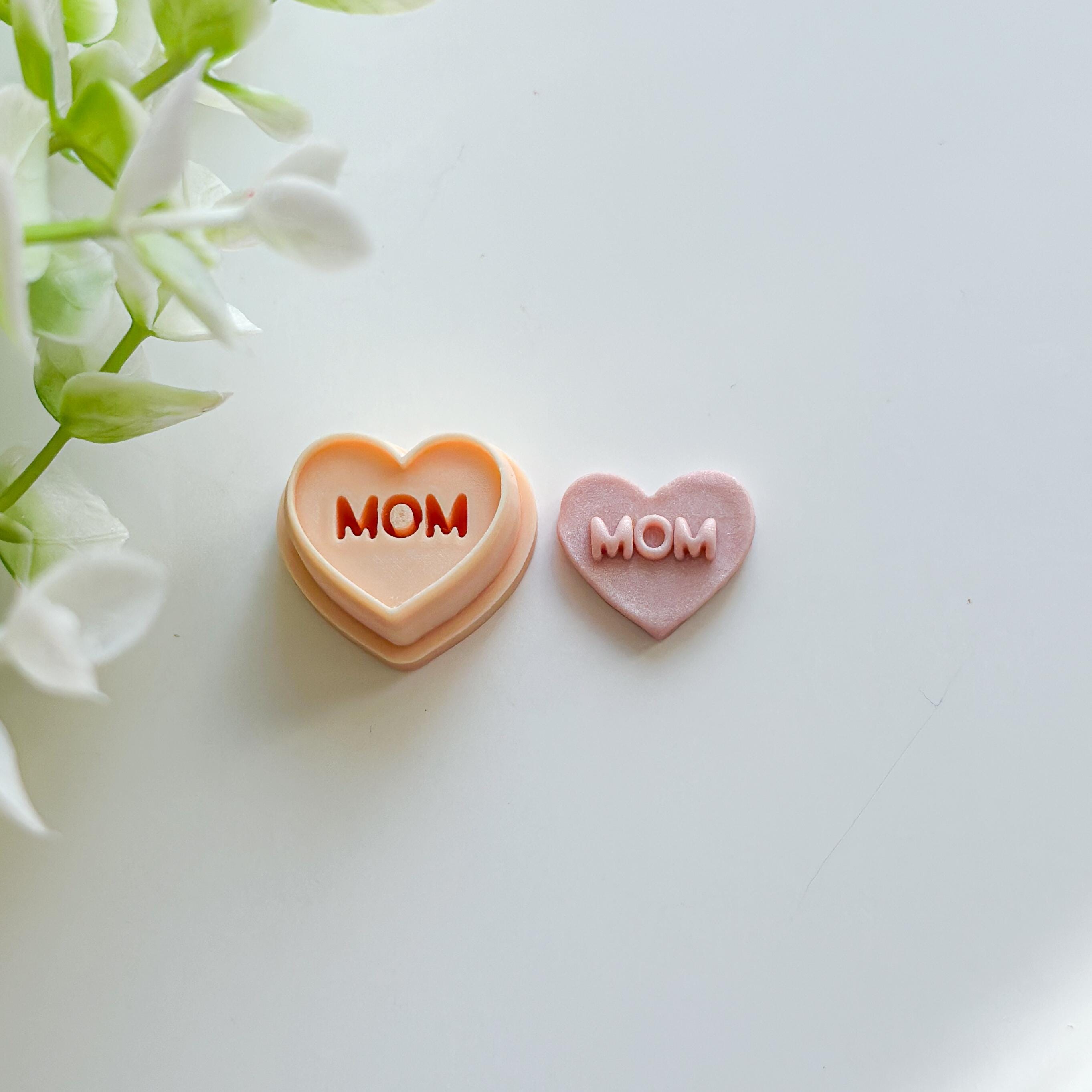 MOM Heart Shape Polymer Clay Cutter