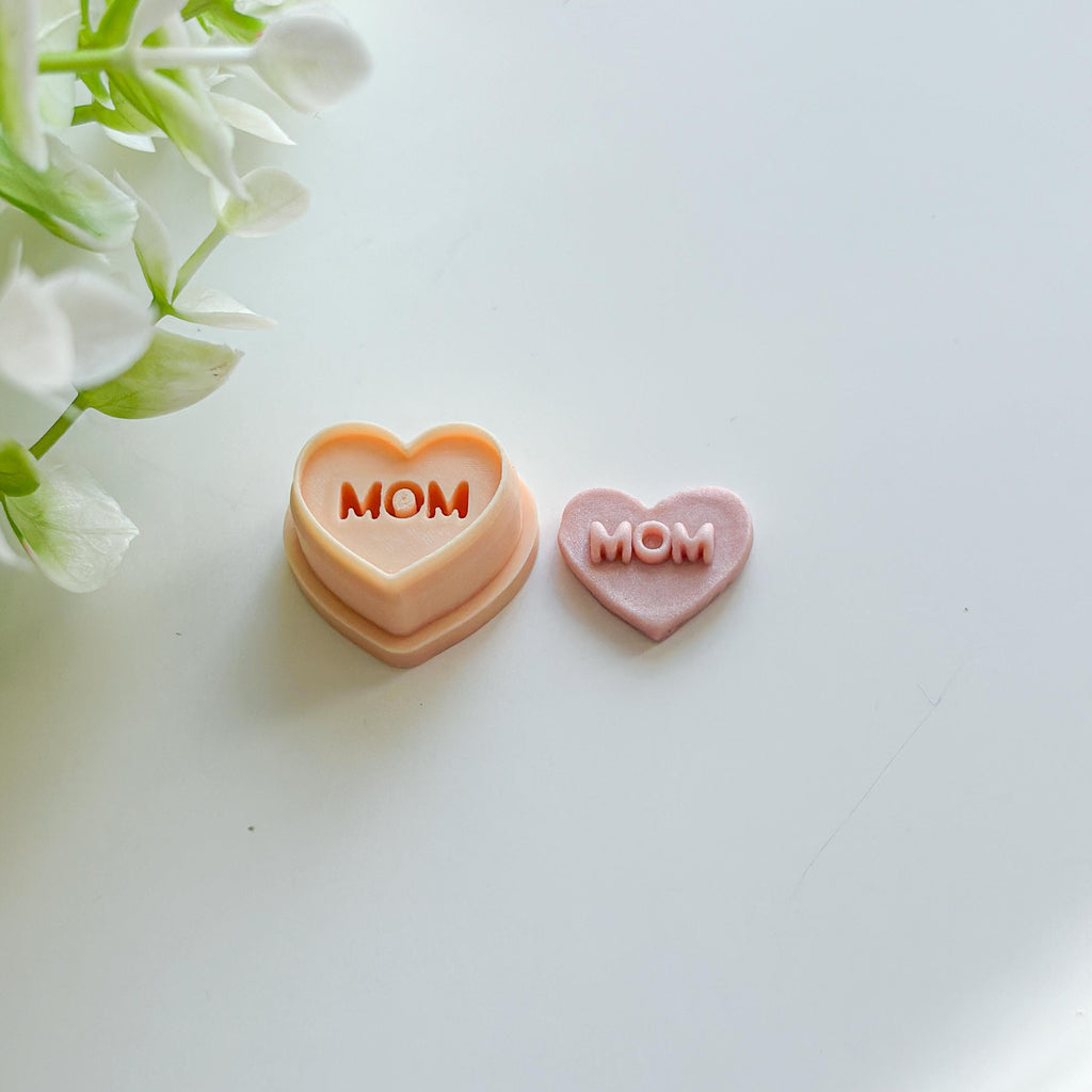 MOM Heart Shape Polymer Clay Cutter