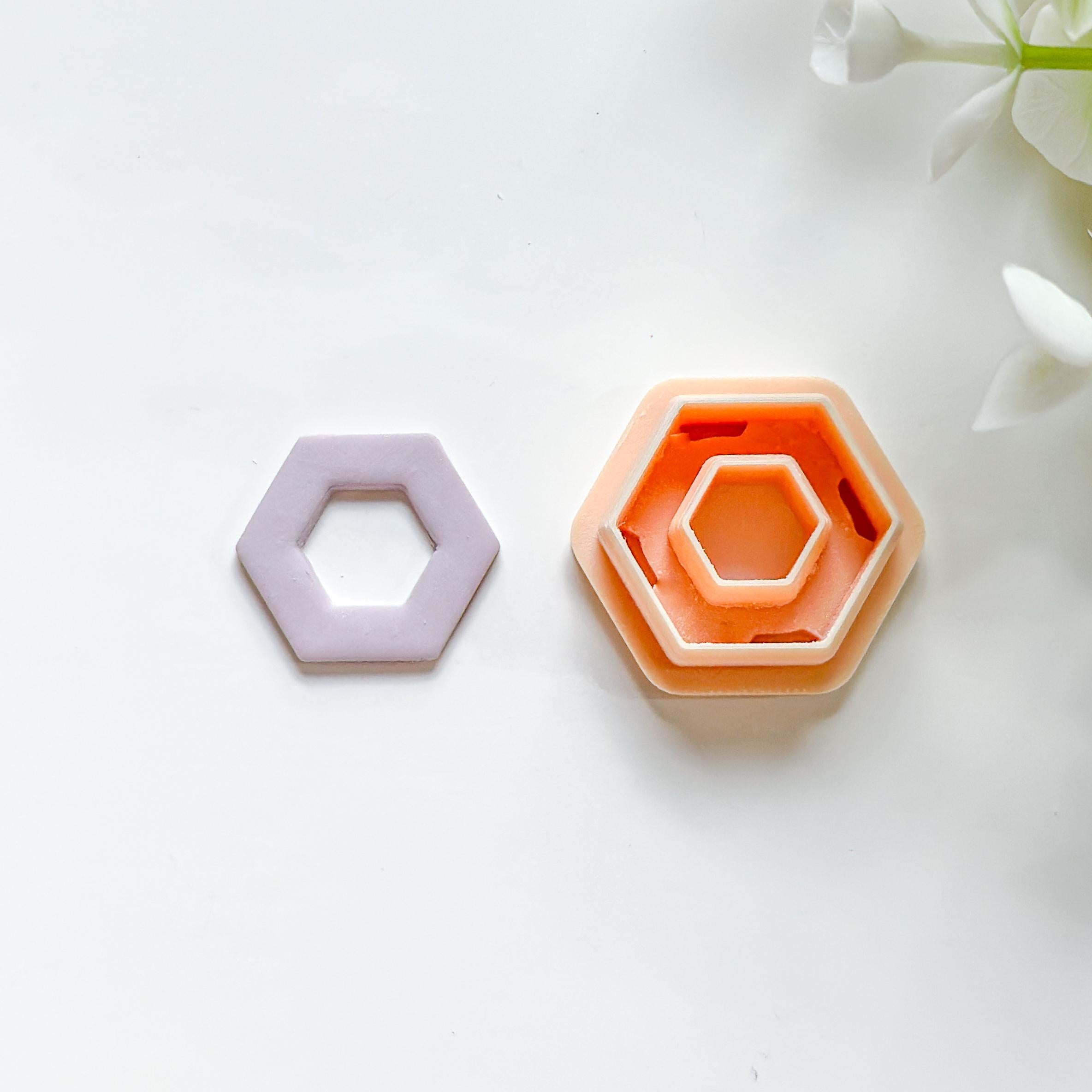 Polymer Clay Hexagon Donut Geometric Cutter
