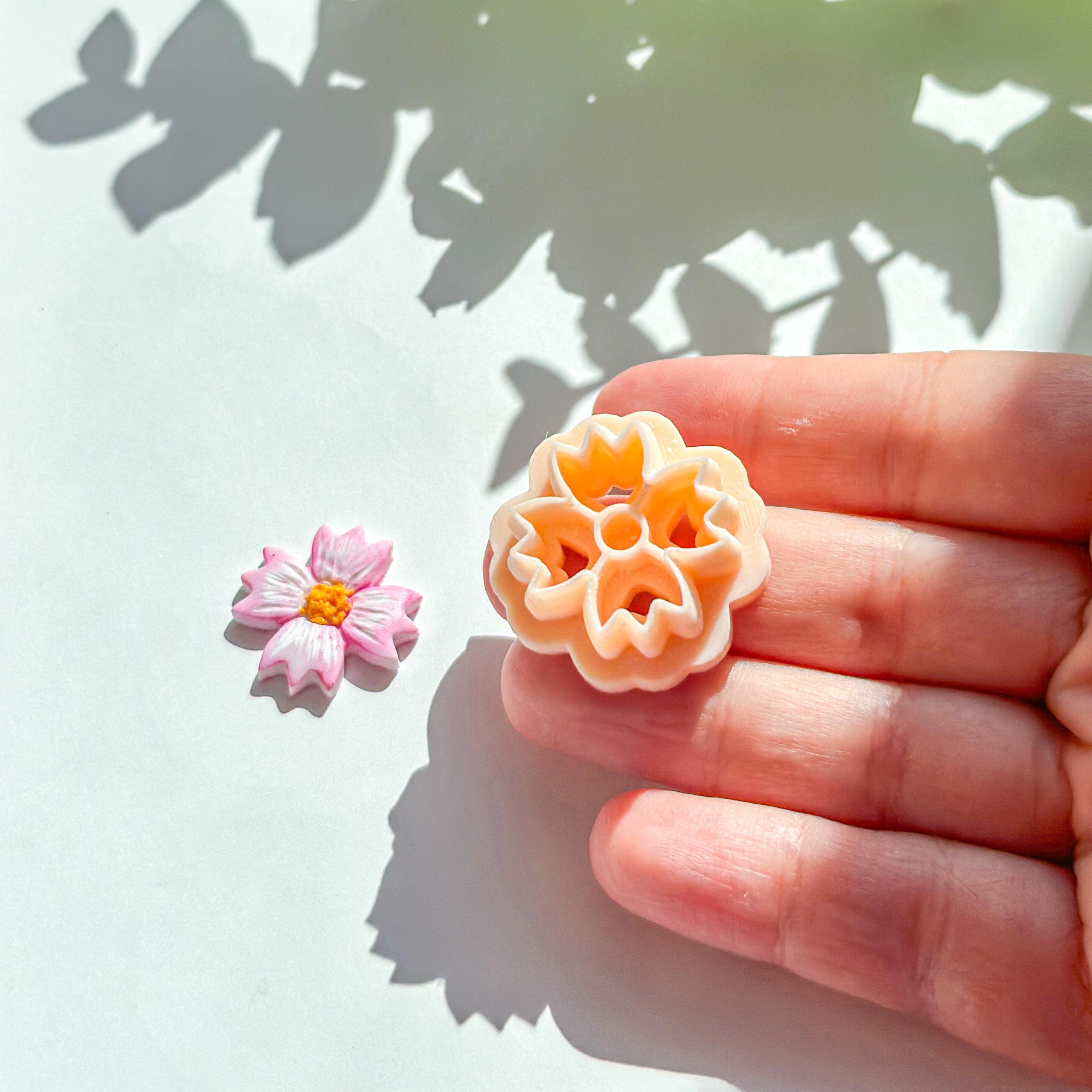 Cosmos Flower Polymer Clay Cutter