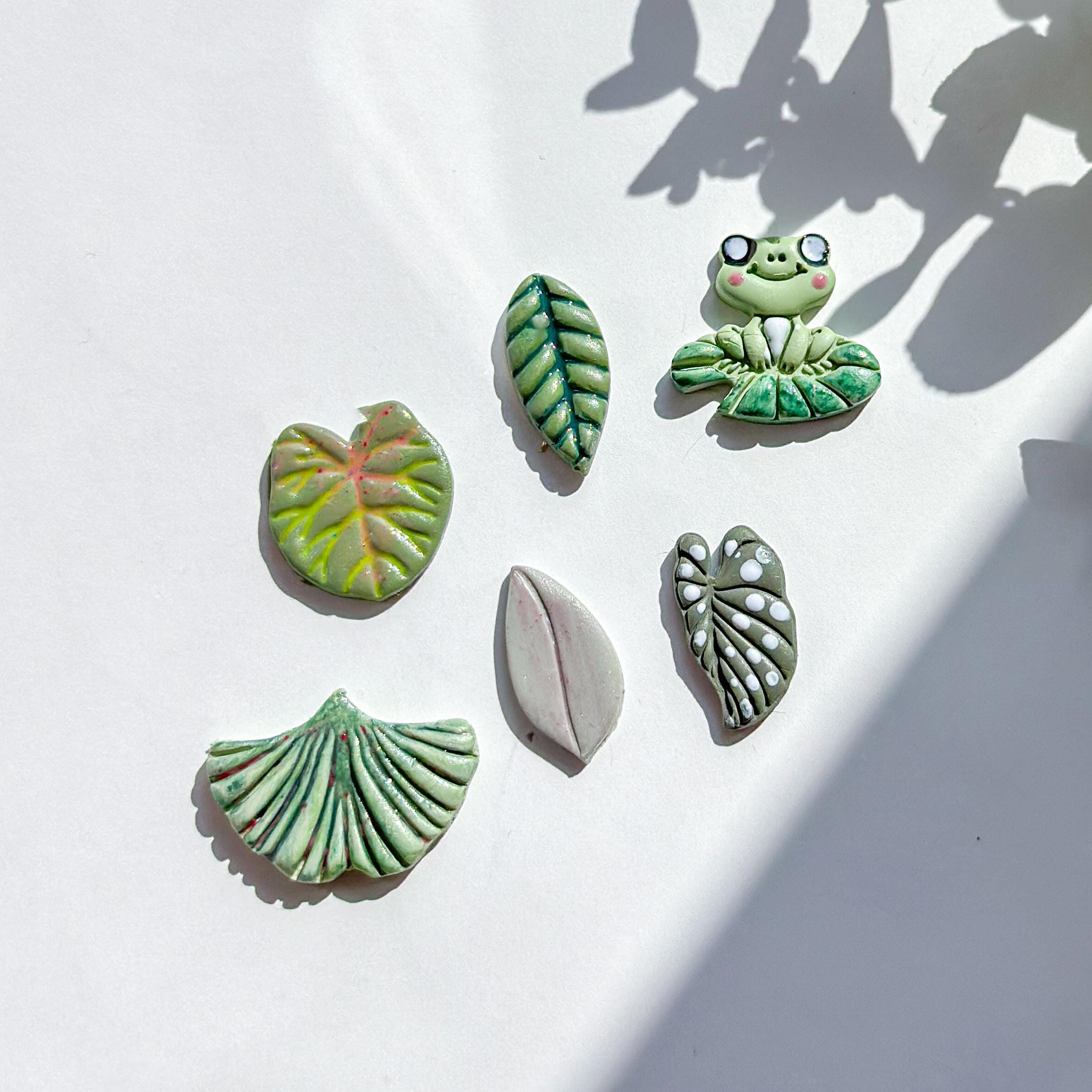 Botanical Leaf Polymer Clay Cutter Bundle (6 Pcs)