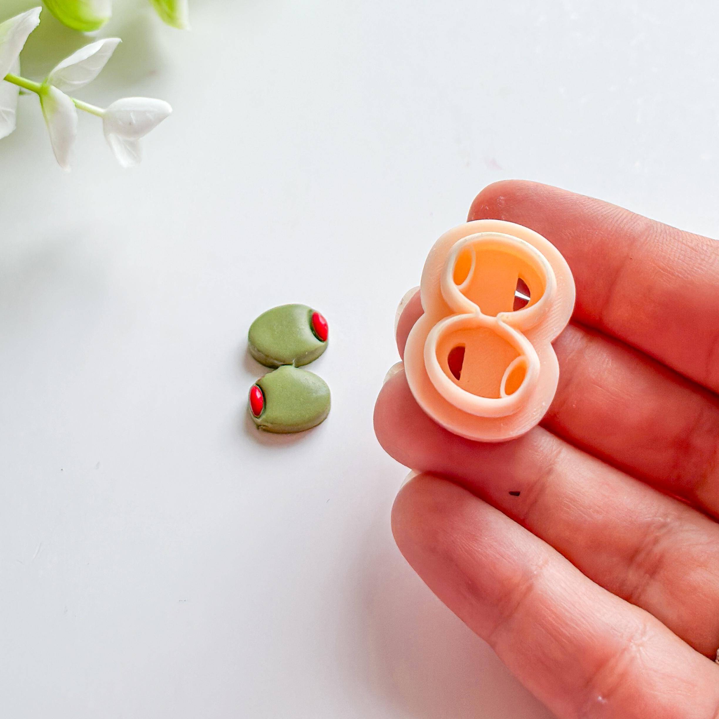 Martini Olive Food Polymer Clay Cutter