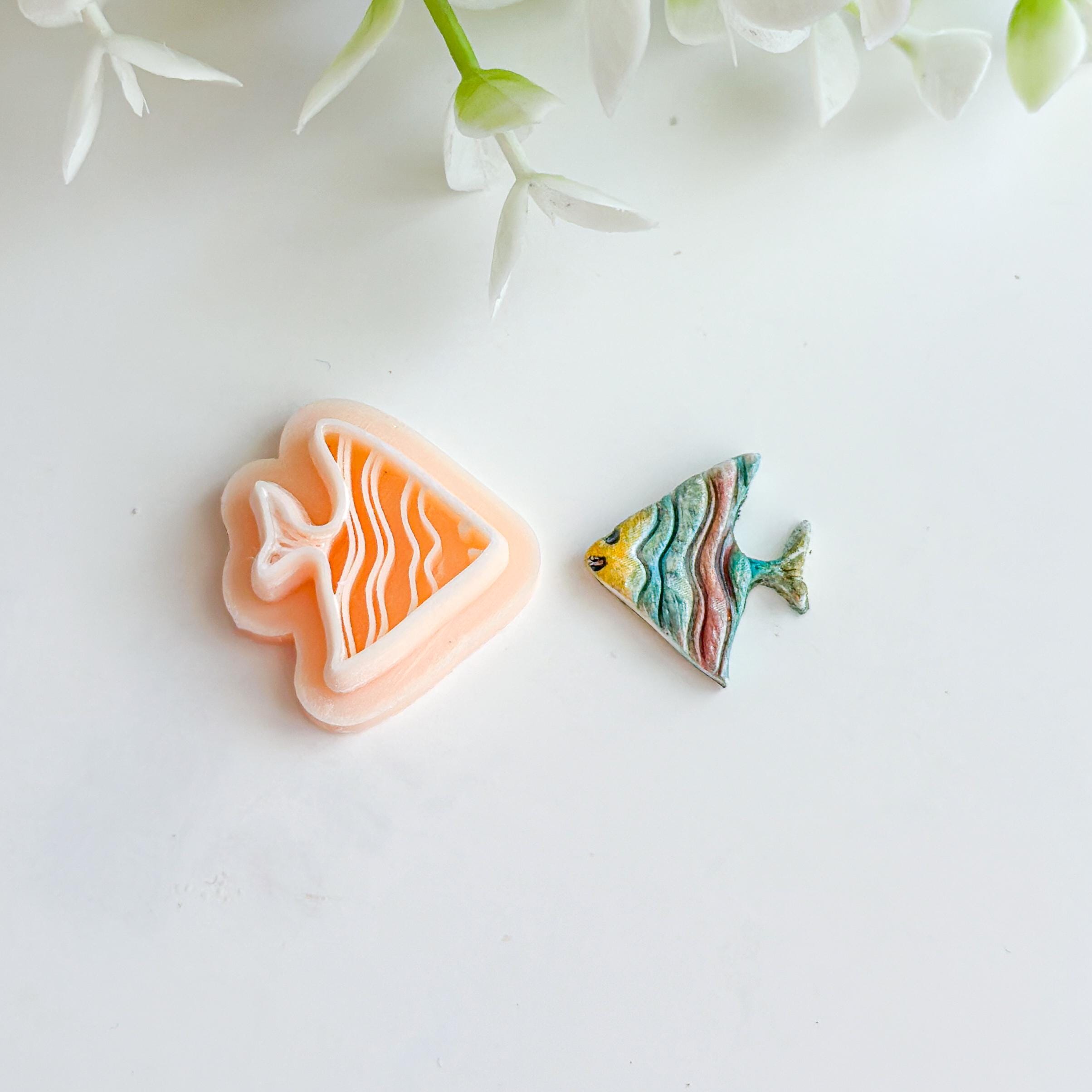 Tropical Fish Embossed Clay Cutter