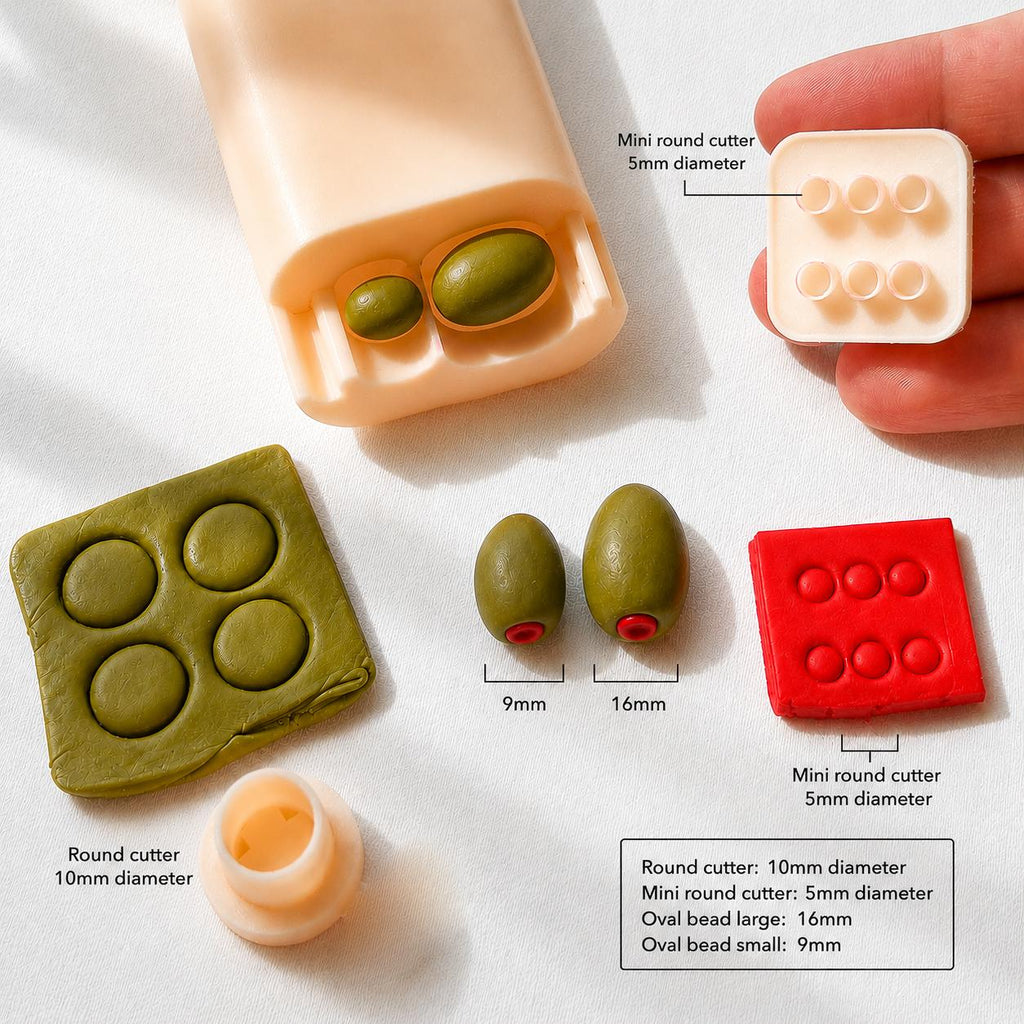 Martini Olive Builder Set – Polymer Clay Bead Roller
