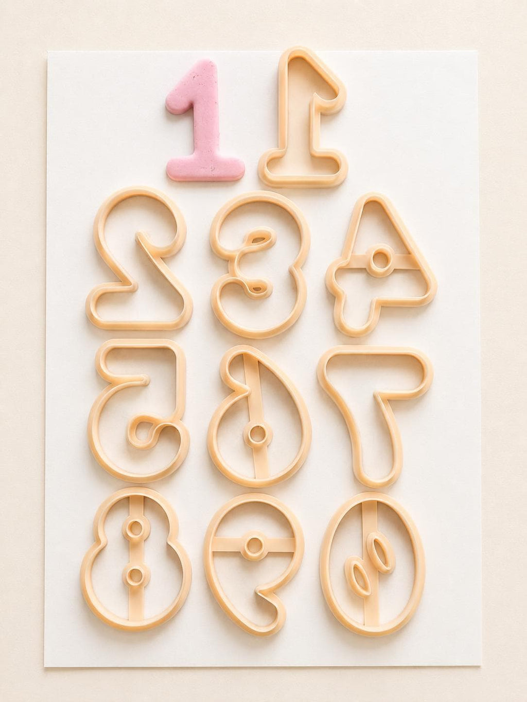 Bubble Numbers Clay Cutters: Figure Set for Custom Dates