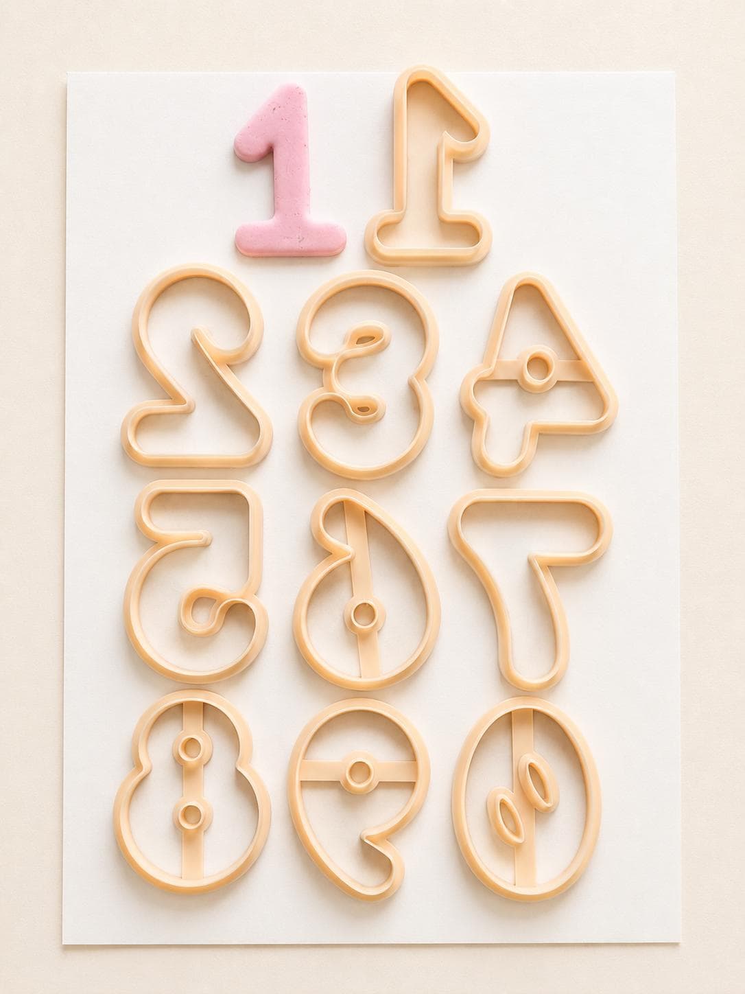 Bubble Numbers Clay Cutters: Figure Set for Custom Dates