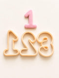 Bubble Numbers Clay Cutters: Figure Set for Custom Dates