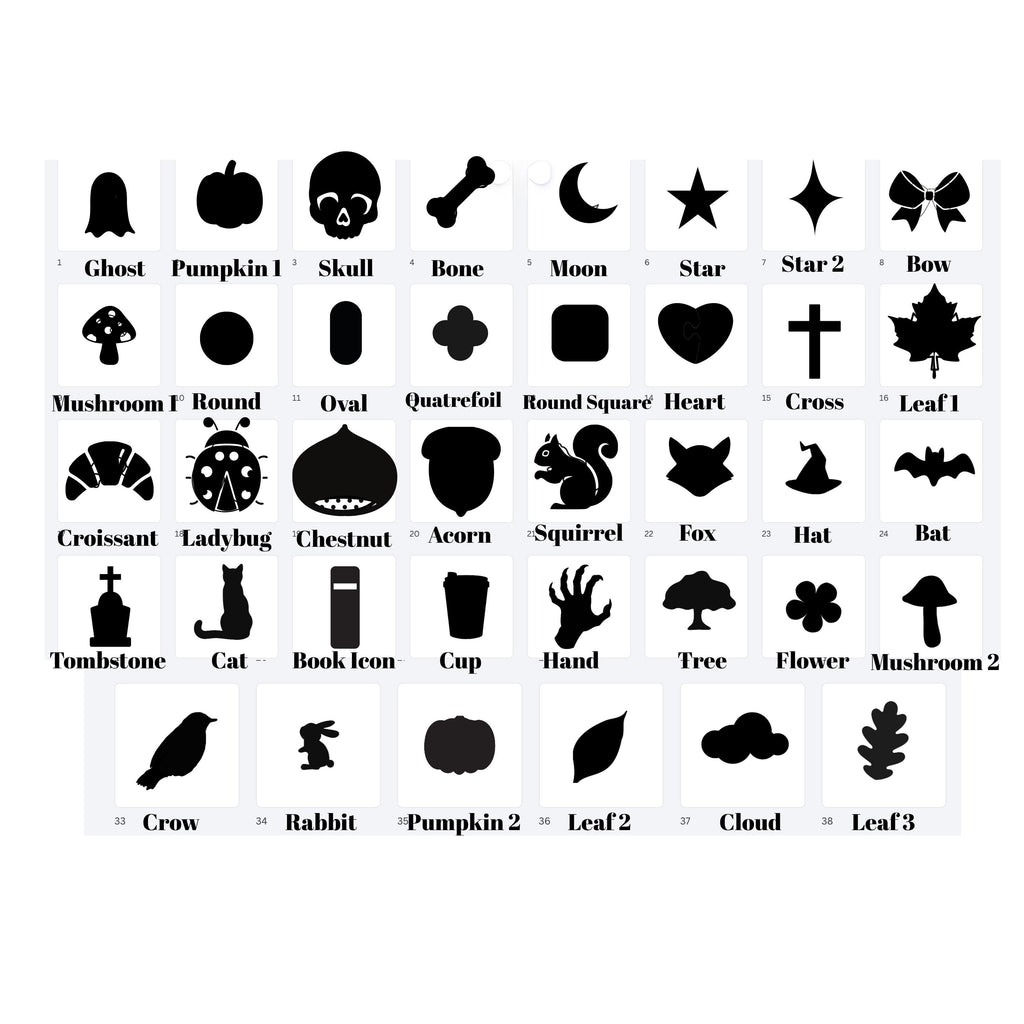 Micro Clay Cutter Set - 38 Piece Halloween Shapes (10mm)