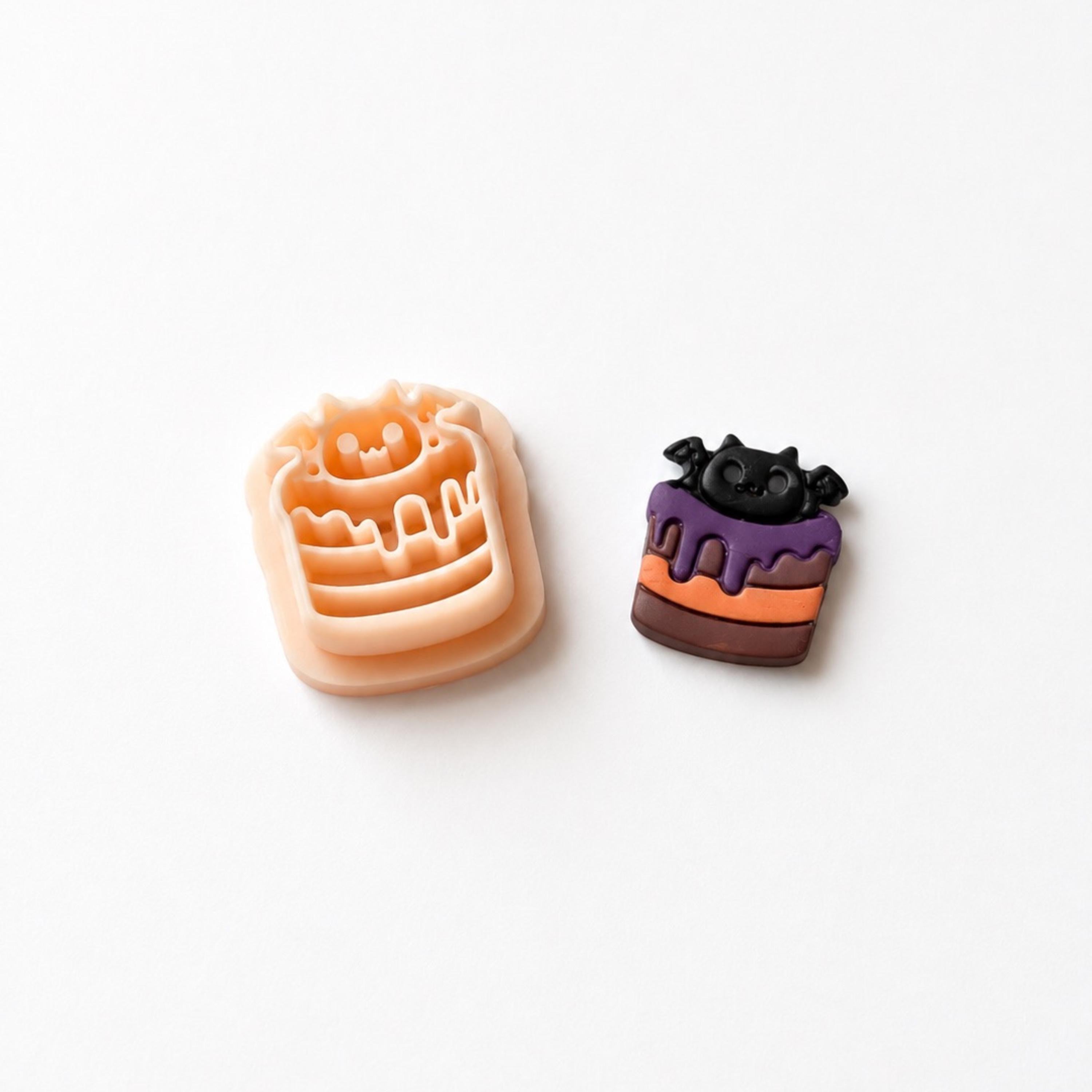 Bat Cake Polymer Clay Cutter | Halloween Earring Cutter